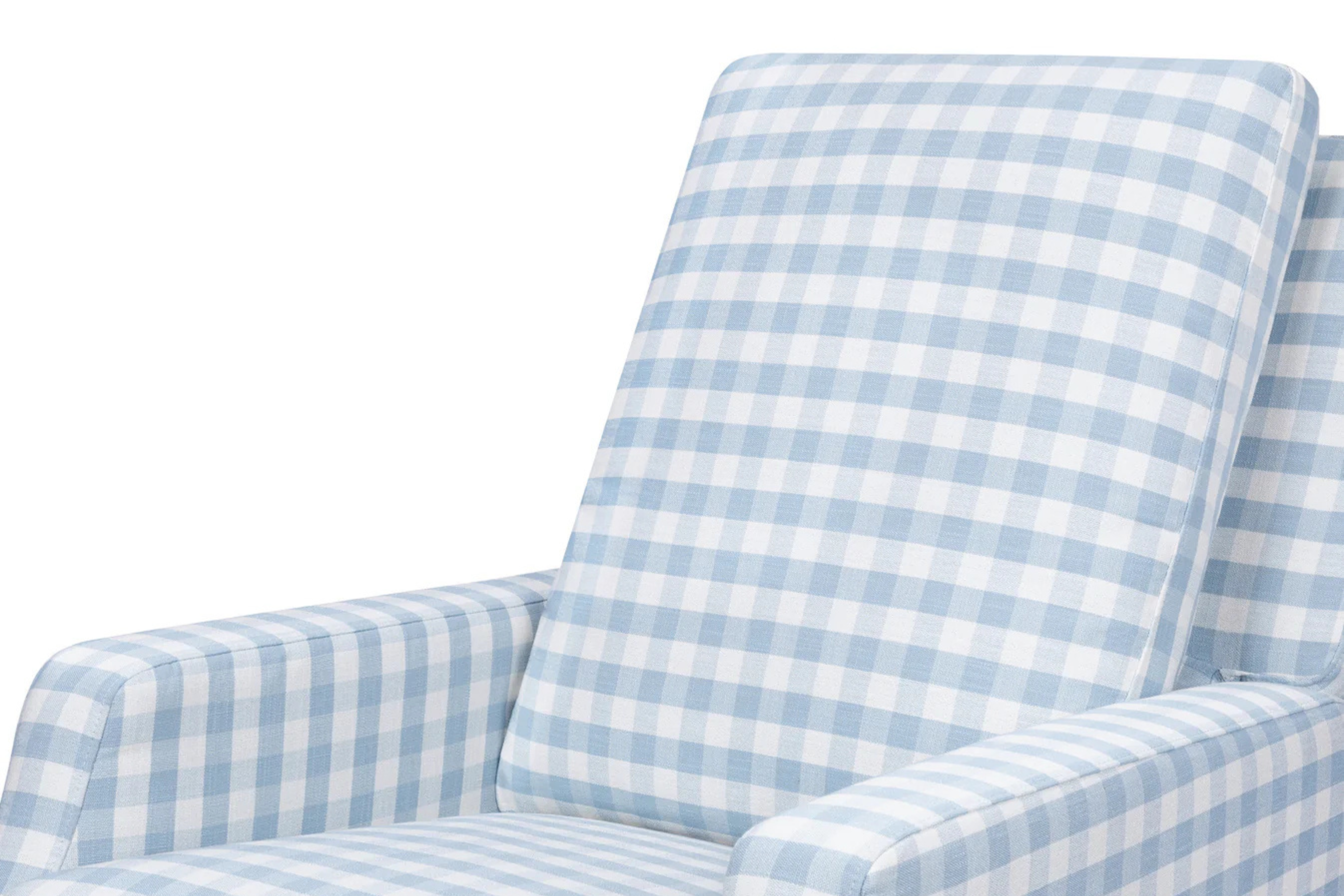 Namesake Crewe Recliner Nursing Chair in Blue Gingham #color_blue-gingham