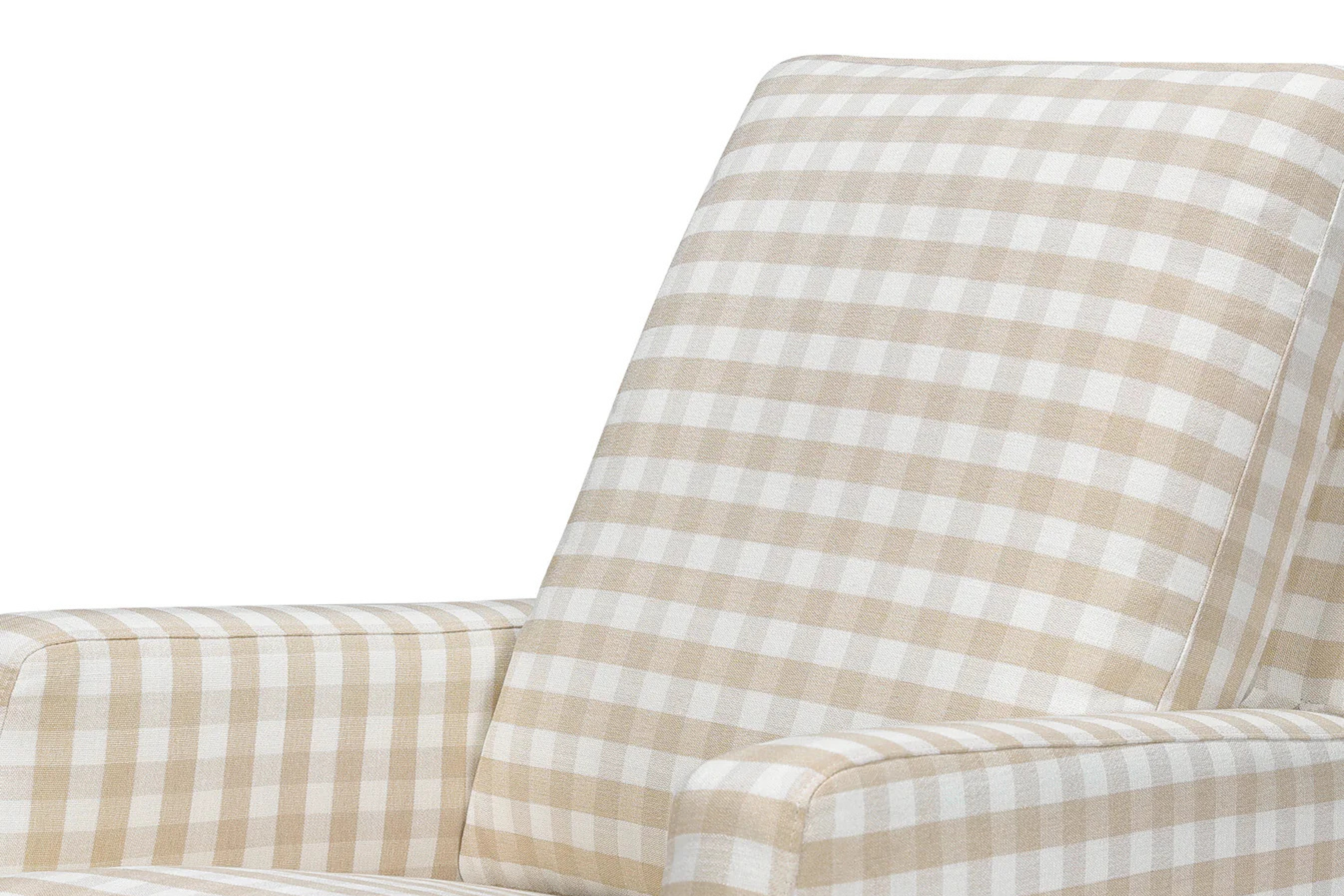 Namesake Crewe Recliner Nursing Chair in Tan Gingham #color_tan-gingham