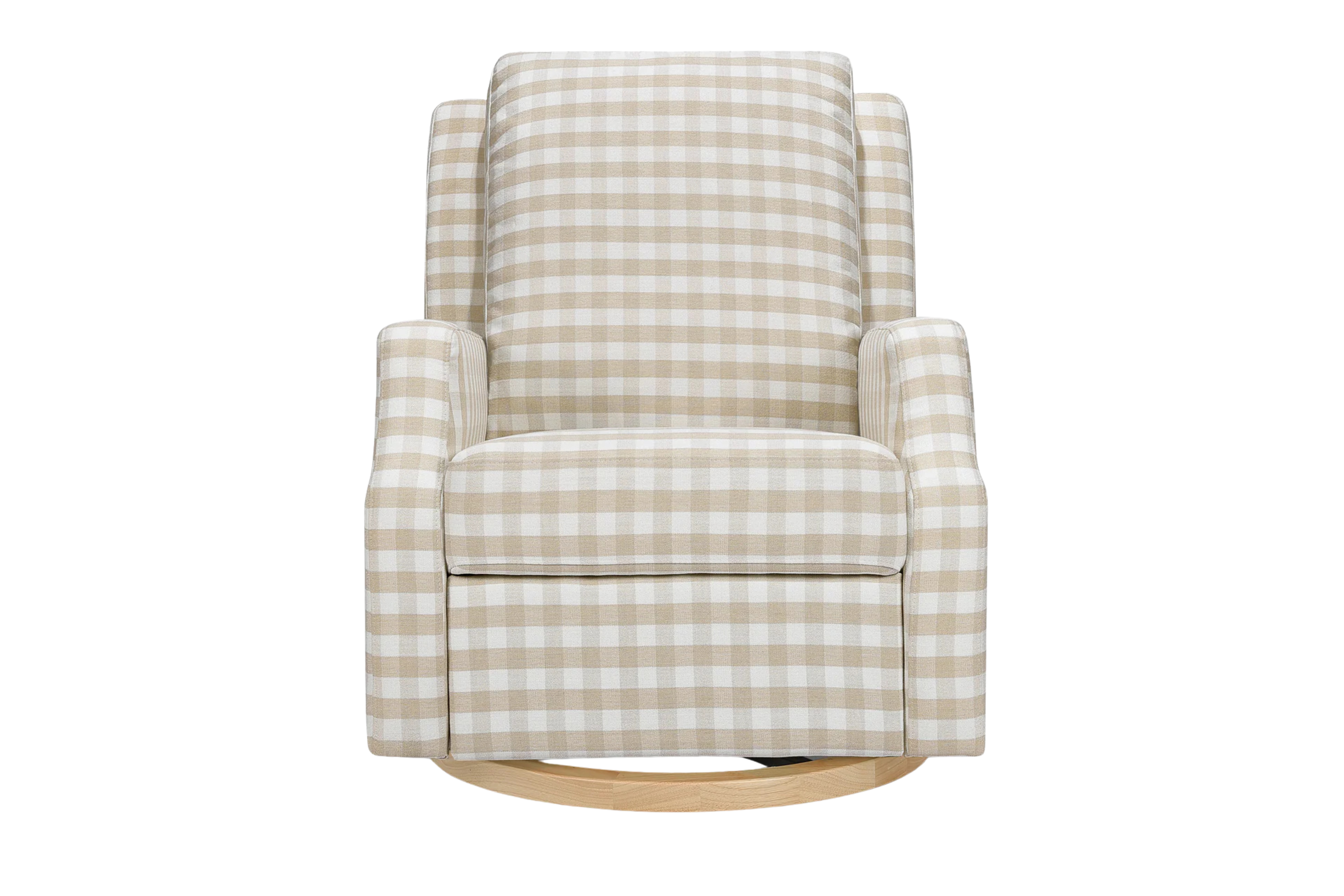 Namesake Crewe Recliner Nursing Chair in Tan Gingham #color_tan-gingham