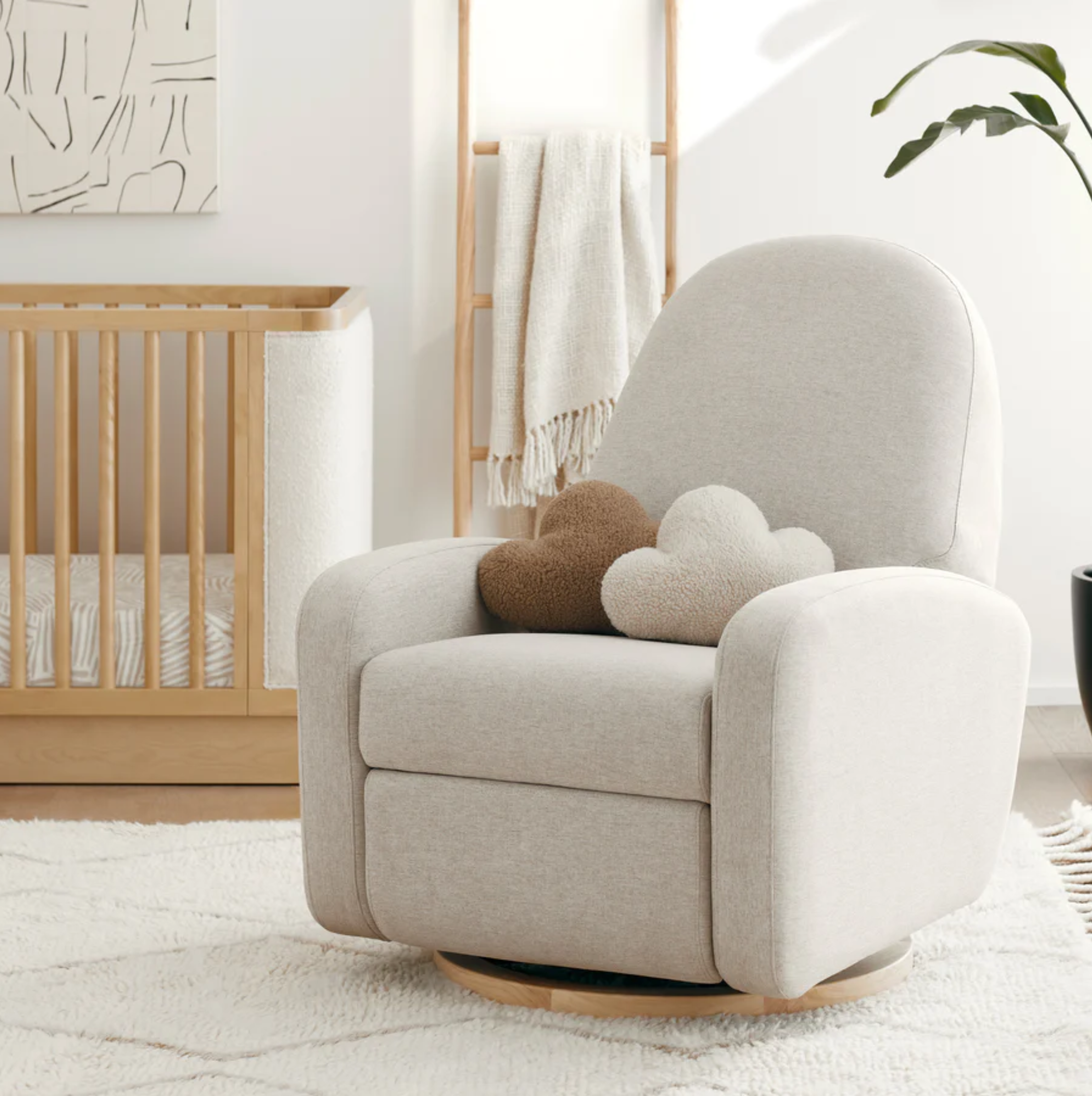 babyletto nami recliner nursing chair#color_performance-beach-eco-weave