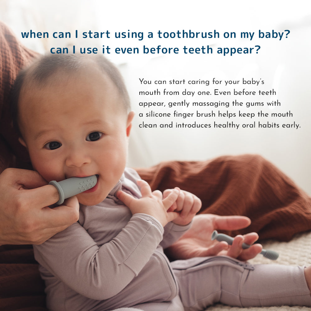 Dear Cherie Baby Oral Cleaning Kit (2 Piece Set, 3 Colours)