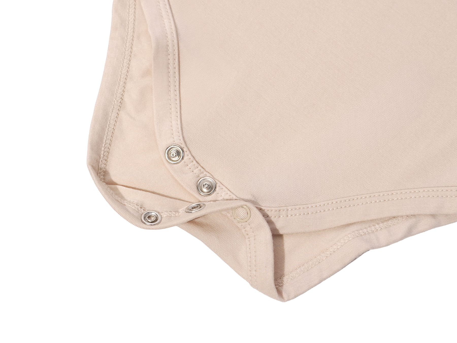 Beige sand baby onesie with button detail