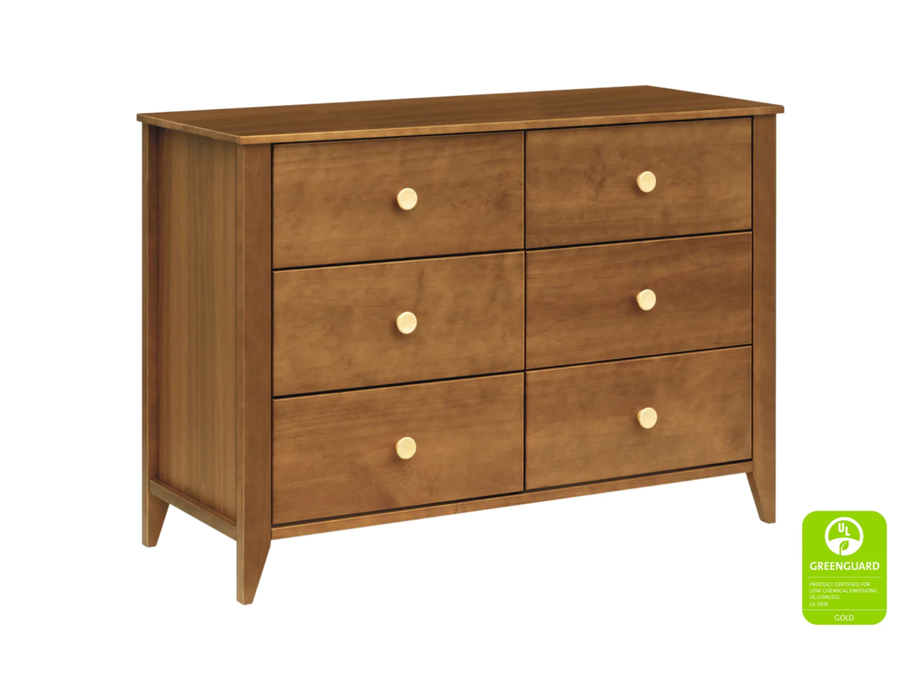 Babyletto Sprout 6-Drawer Dresser Chestnut and Natural#color_chestnut-and-natural
