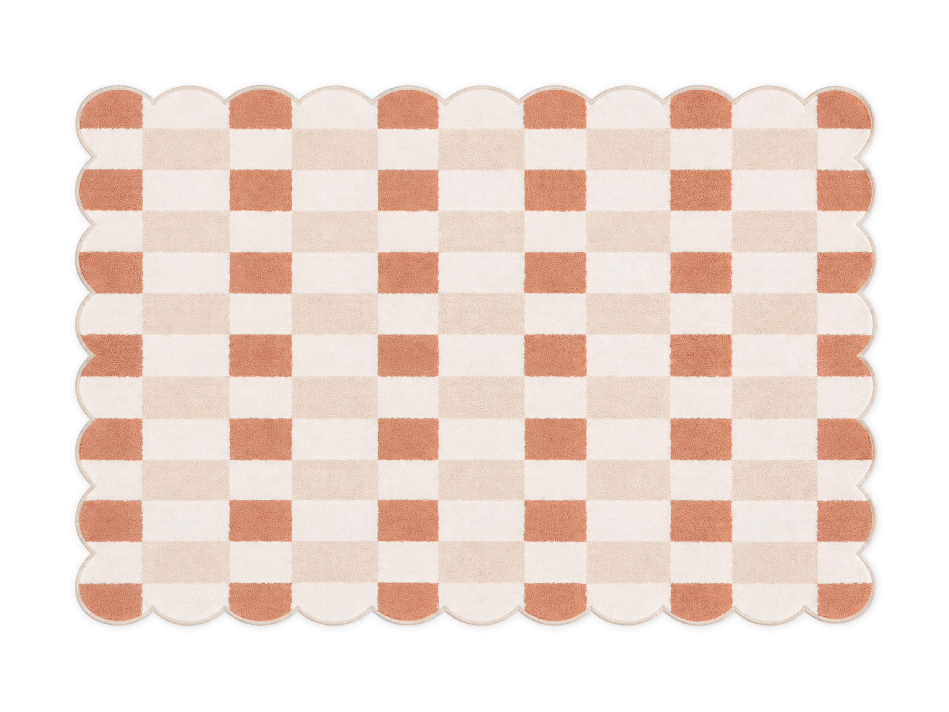 Lollibly Waffle Plush Playmat in XL (300 × 200 cm), featuring soft, scalloped edges.