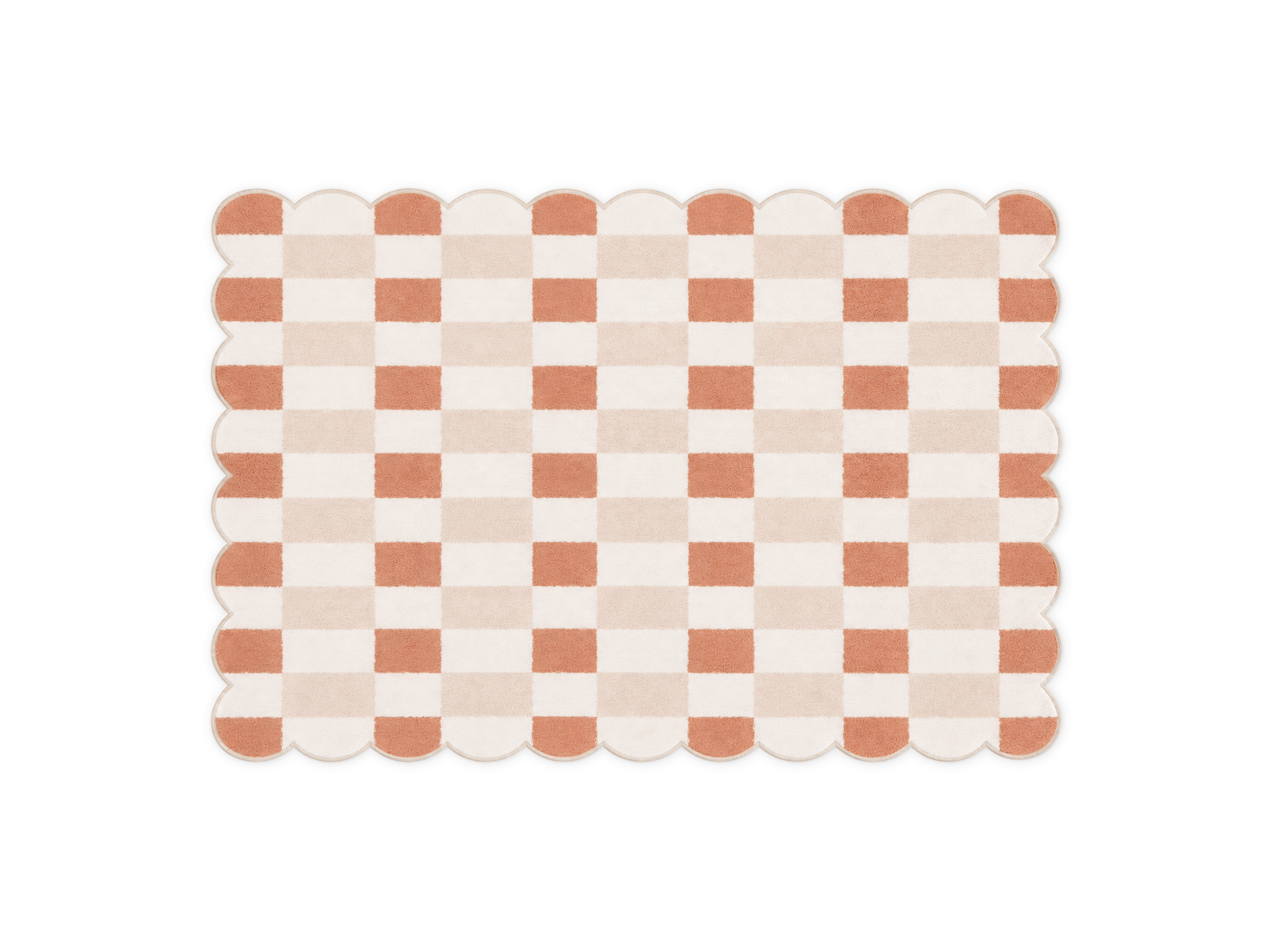 Lollibly Waffle Plush Playmat in Big One (200 × 140 cm), featuring soft, scalloped edges.