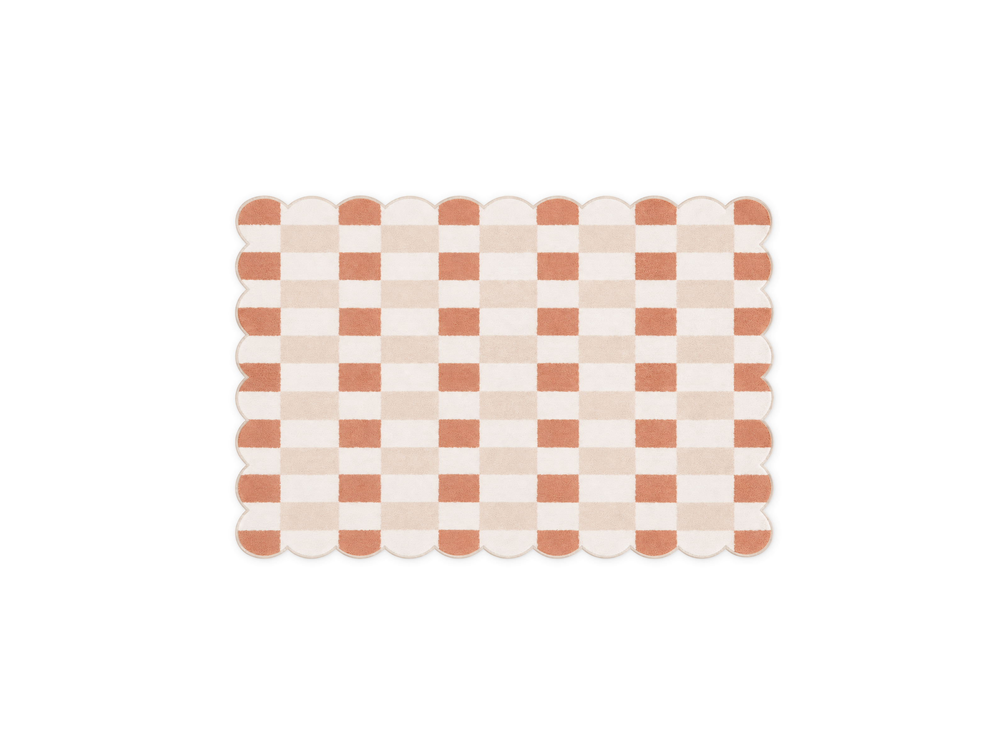 Lollibly Waffle Plush Playmat in Little One (100 × 140 cm), featuring soft, scalloped edges.
