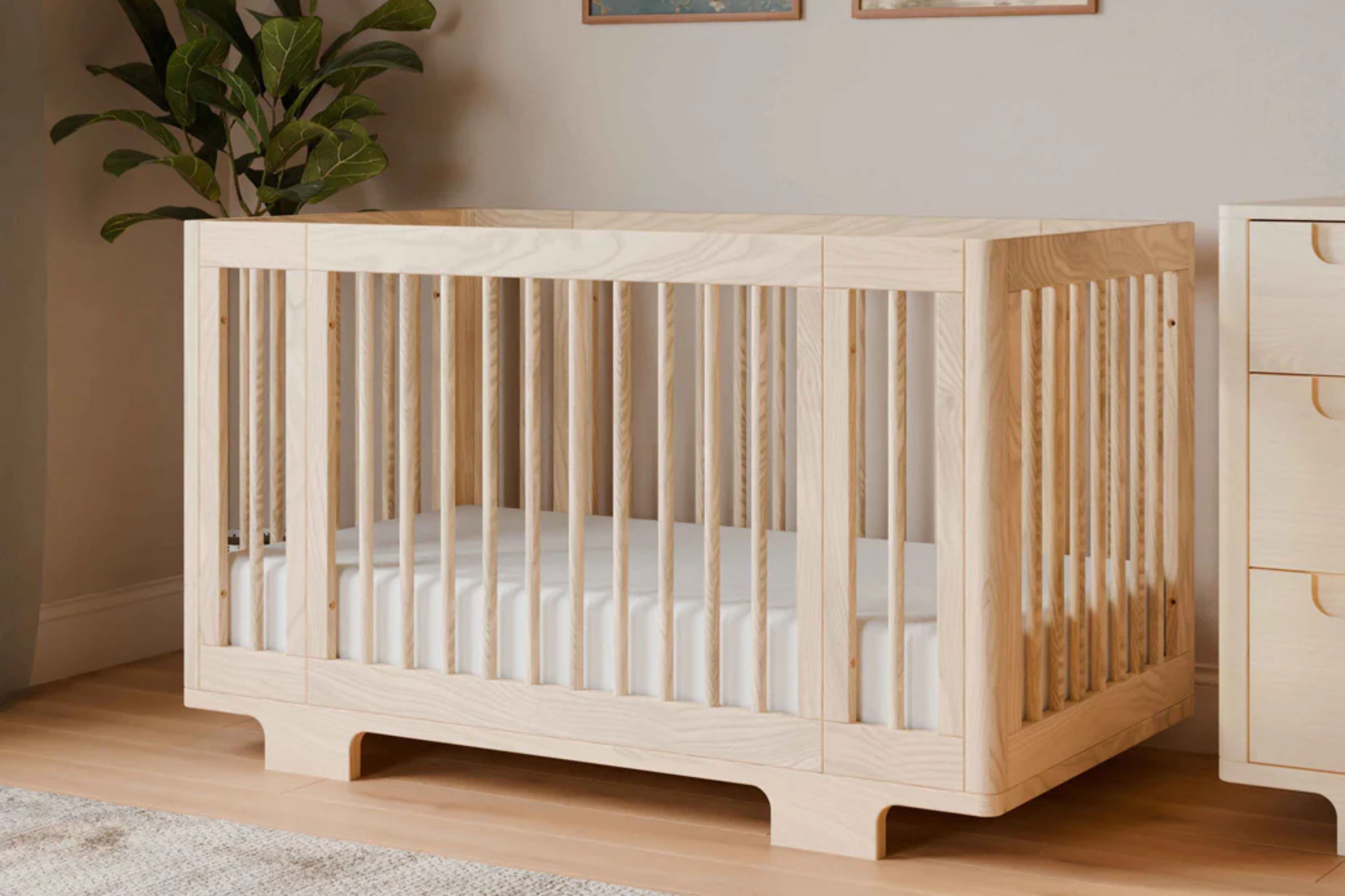 Babyletto Yuzu 8-in-1 Convertible Crib White And Natural#color_washed