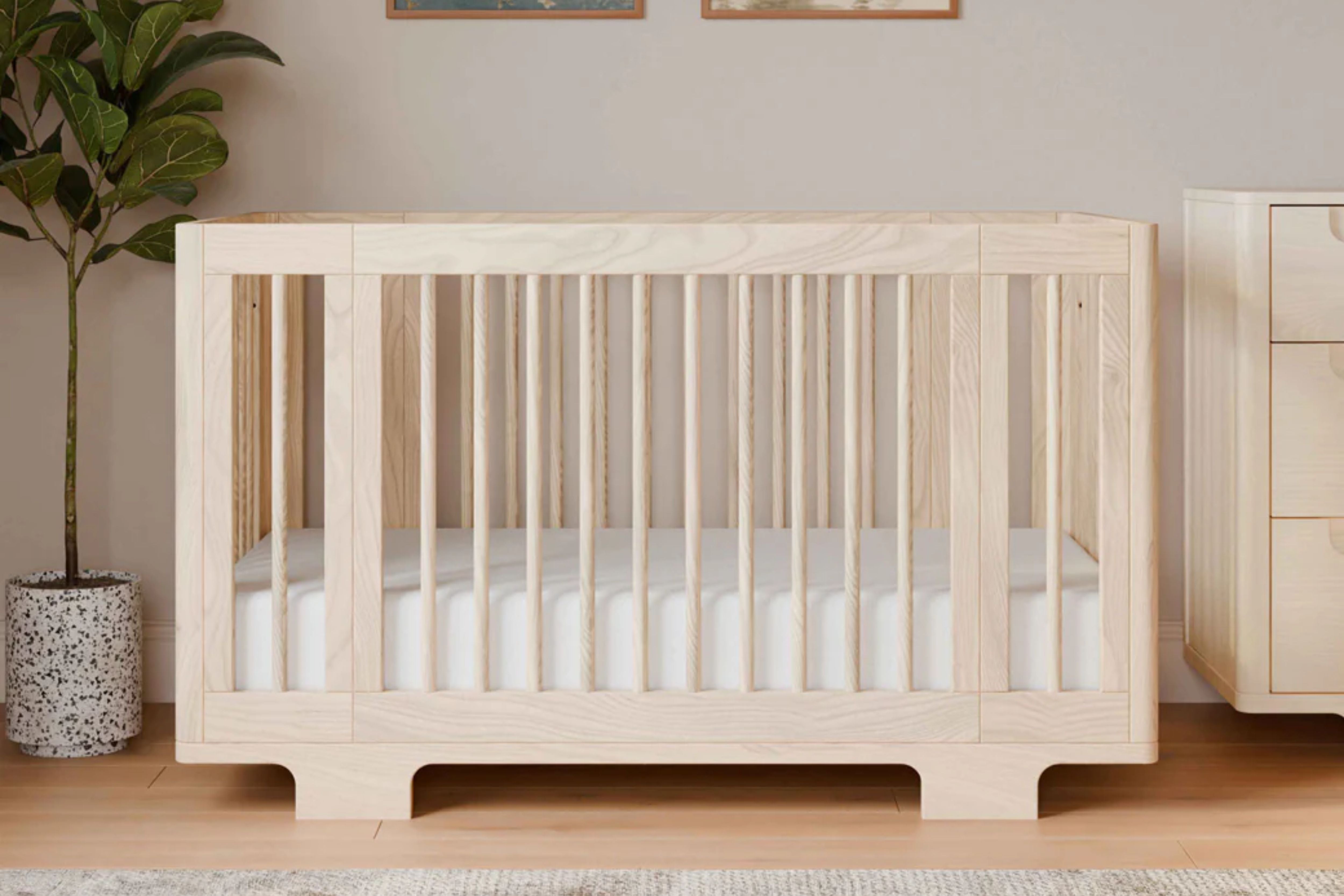Babyletto Yuzu 8-in-1 Convertible Crib White And Natural#color_washed
