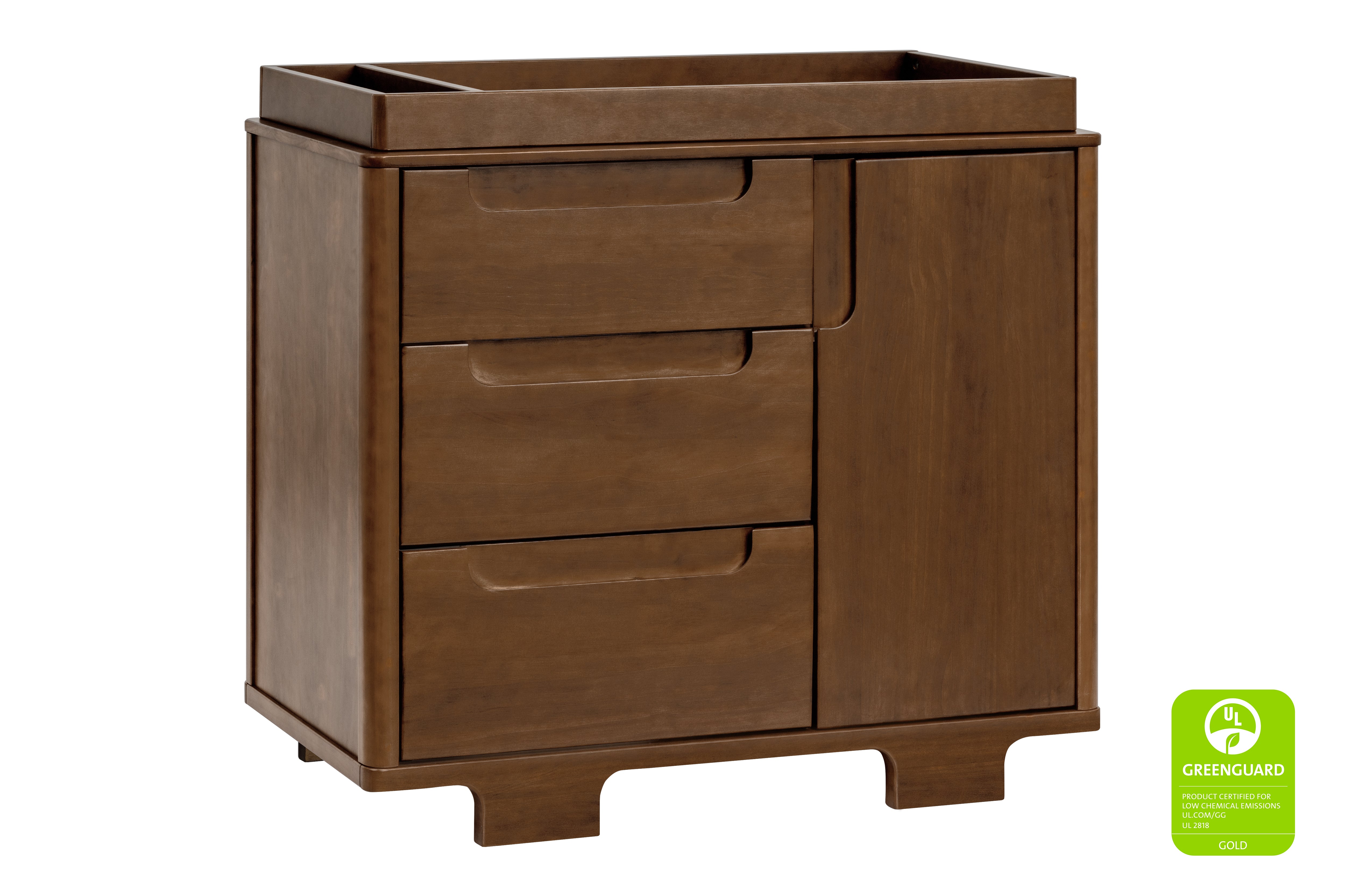 Babyletto Yuzu 3-Drawer Dresser Walnut#color_walnut