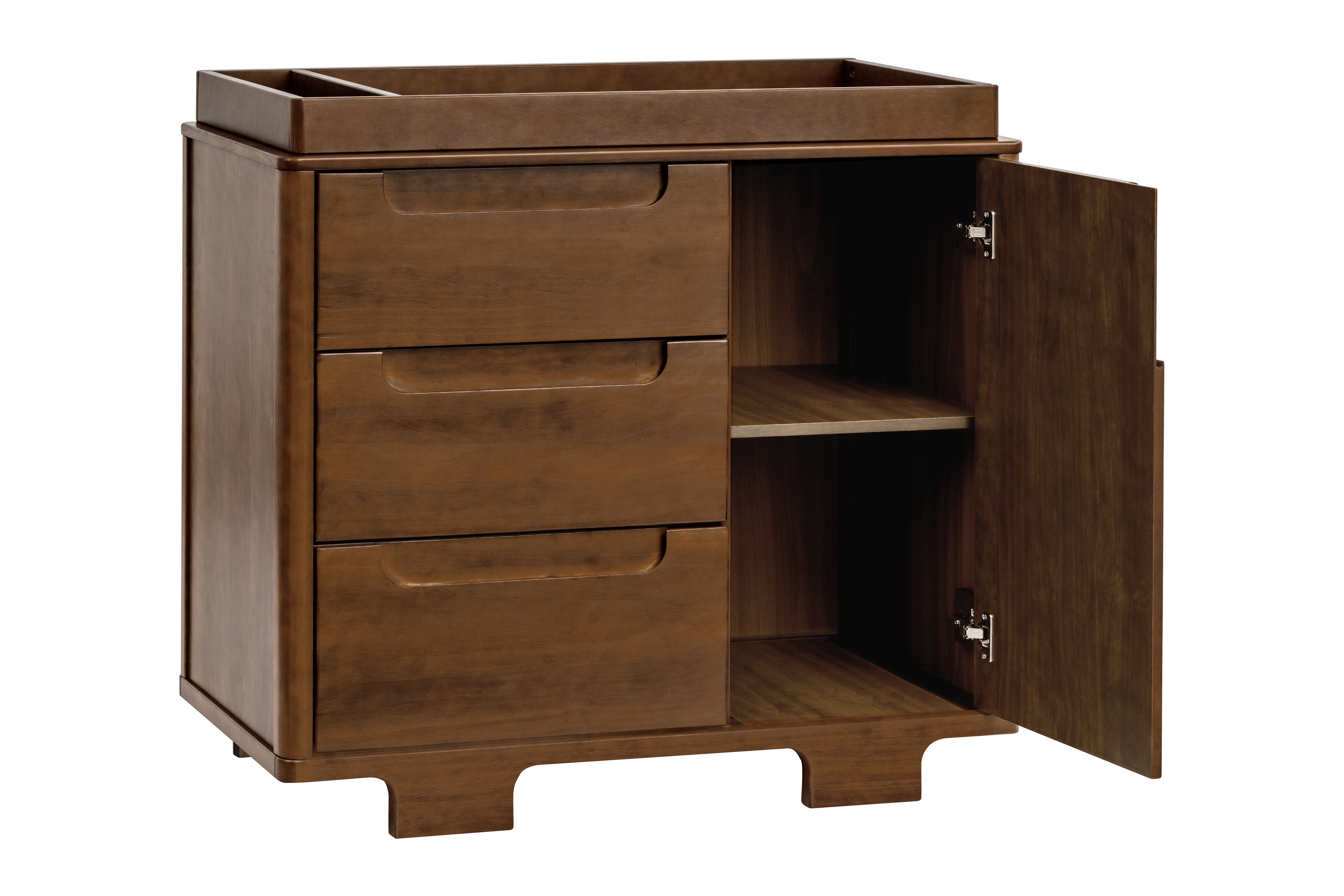 Babyletto Yuzu 3-Drawer Dresser Walnut#color_walnut