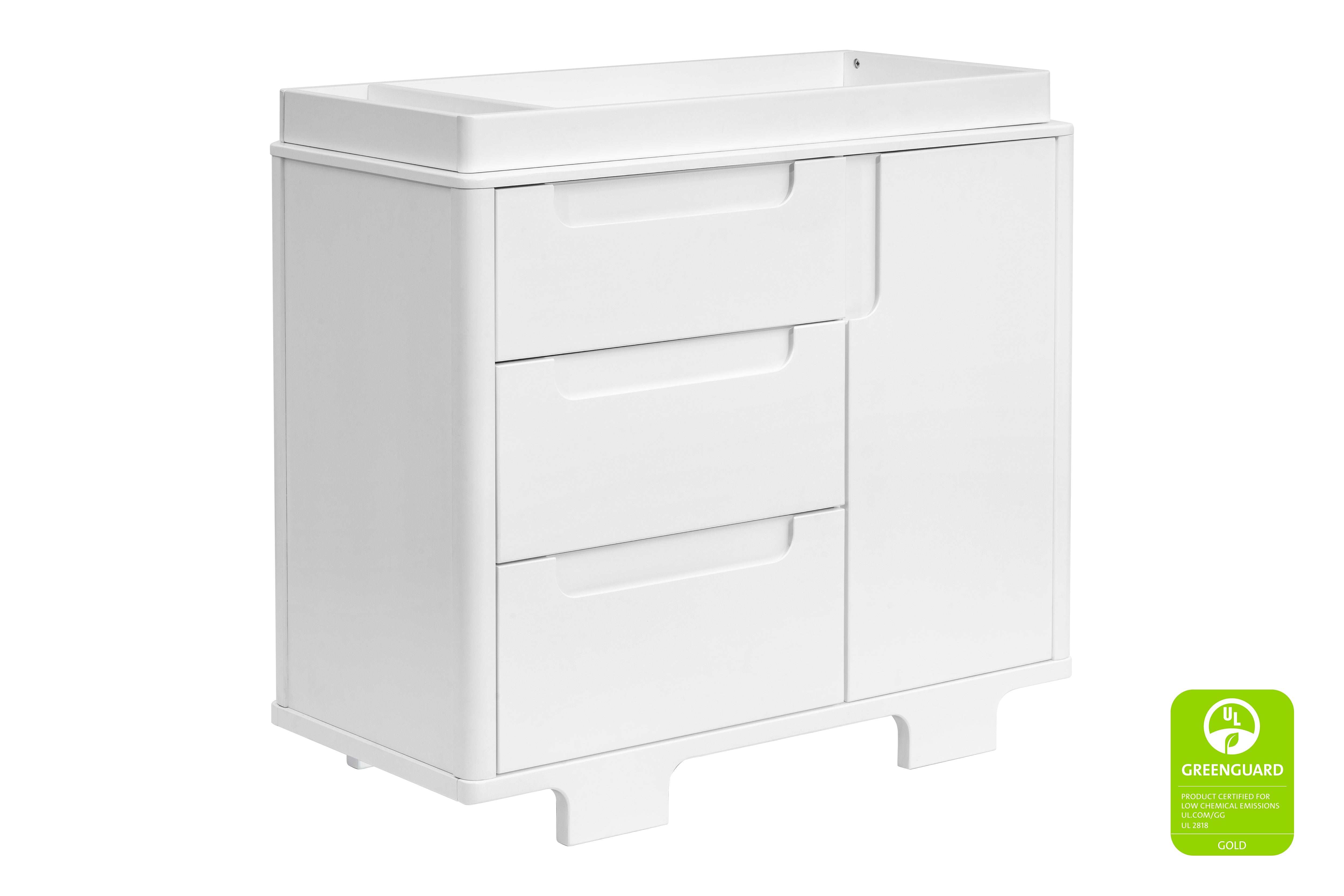 Babyletto Yuzu 3-Drawer Dresser White#color_white
