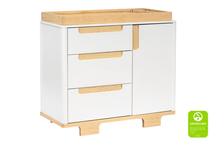 Babyletto Yuzu 3-Drawer Dresser White and Natural#color_white-and-natural