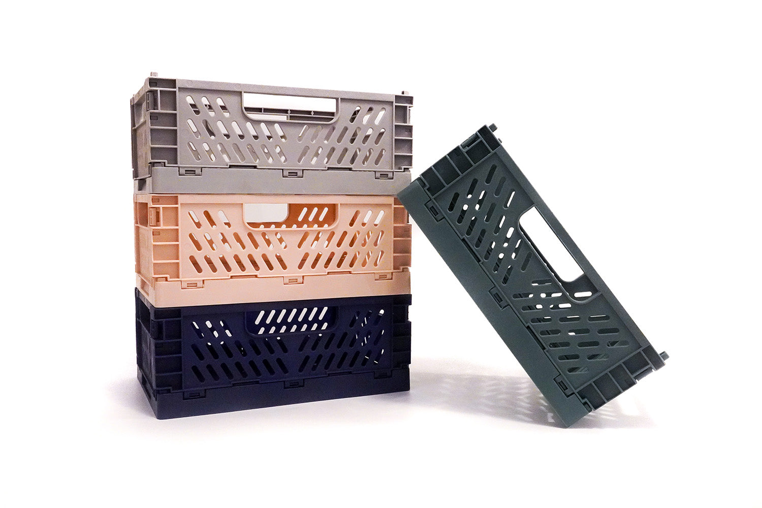 stacked foldable collapsible hatchling ez crates small