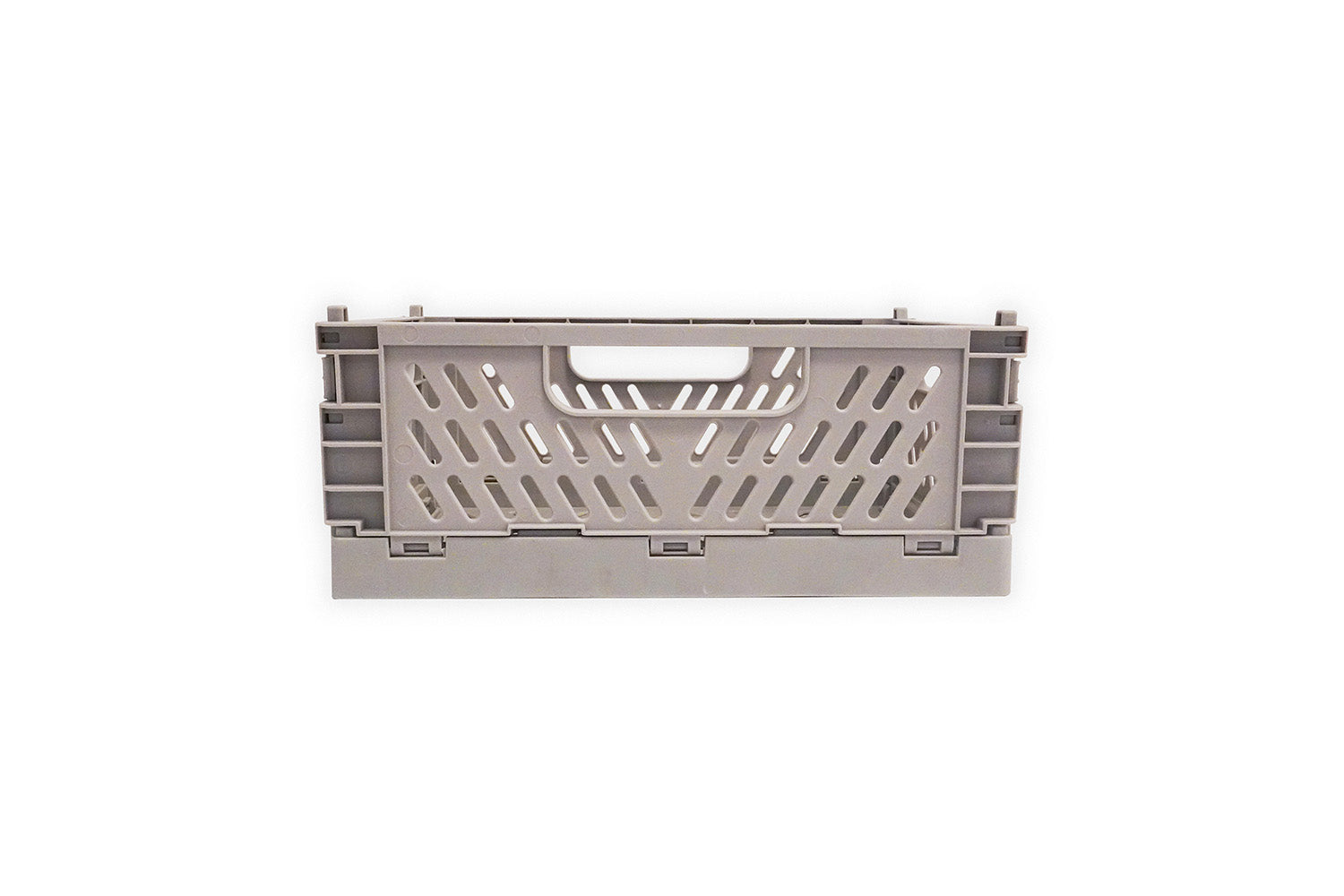 front view of hatchling small ez crate in grey