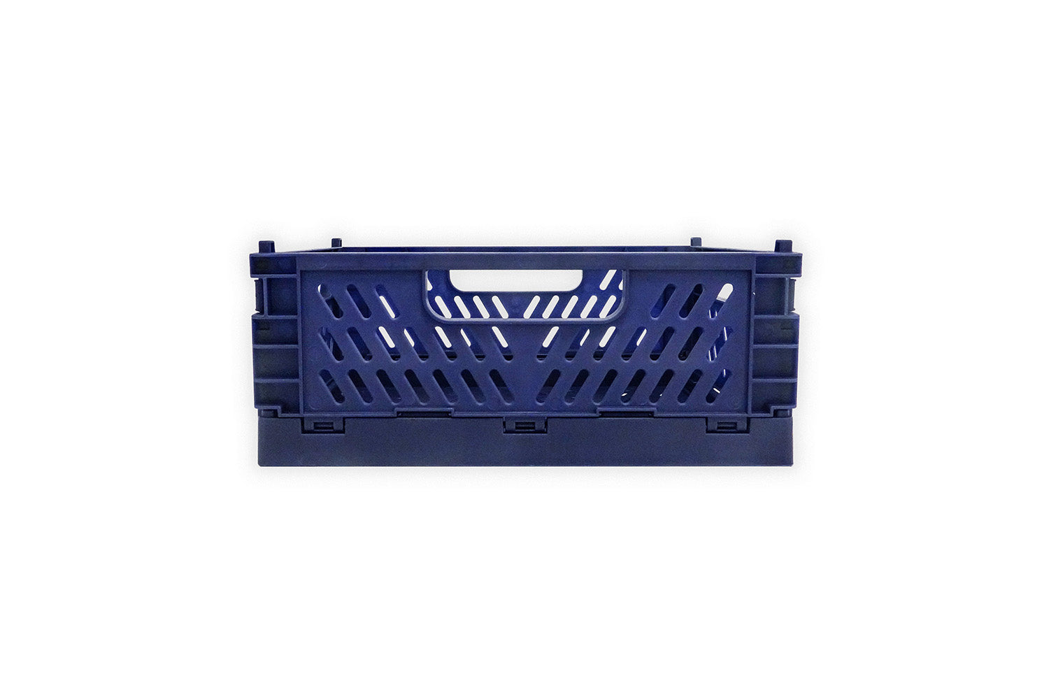front view of hatchling small ez crate in deep sea blue