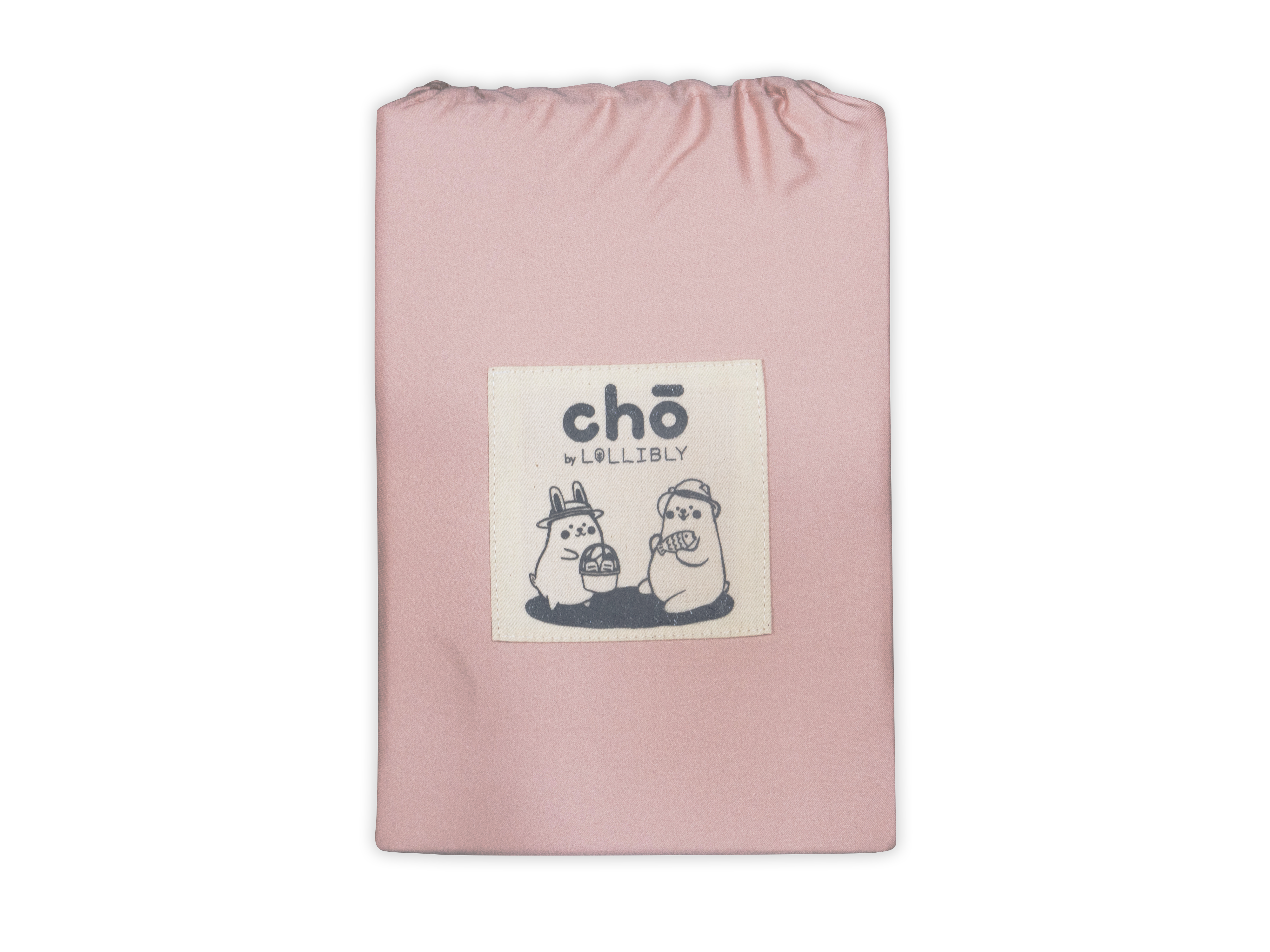 Blush cho crib and cot sheet in packaging