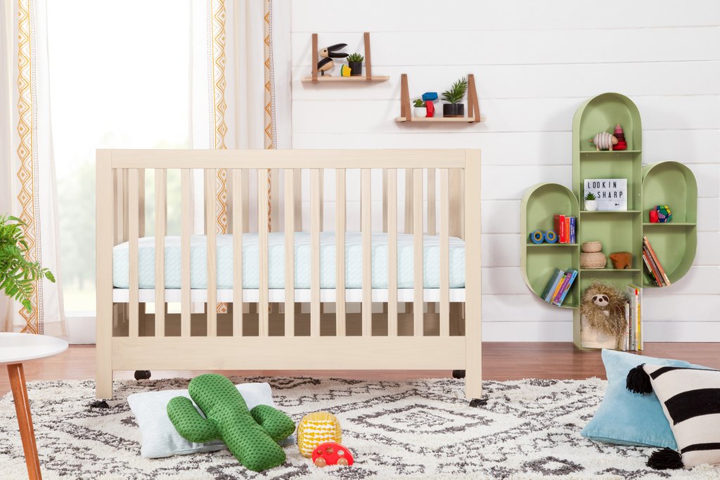 Babyletto Maki 3-in-1 Convertible Crib Washed#color_washed