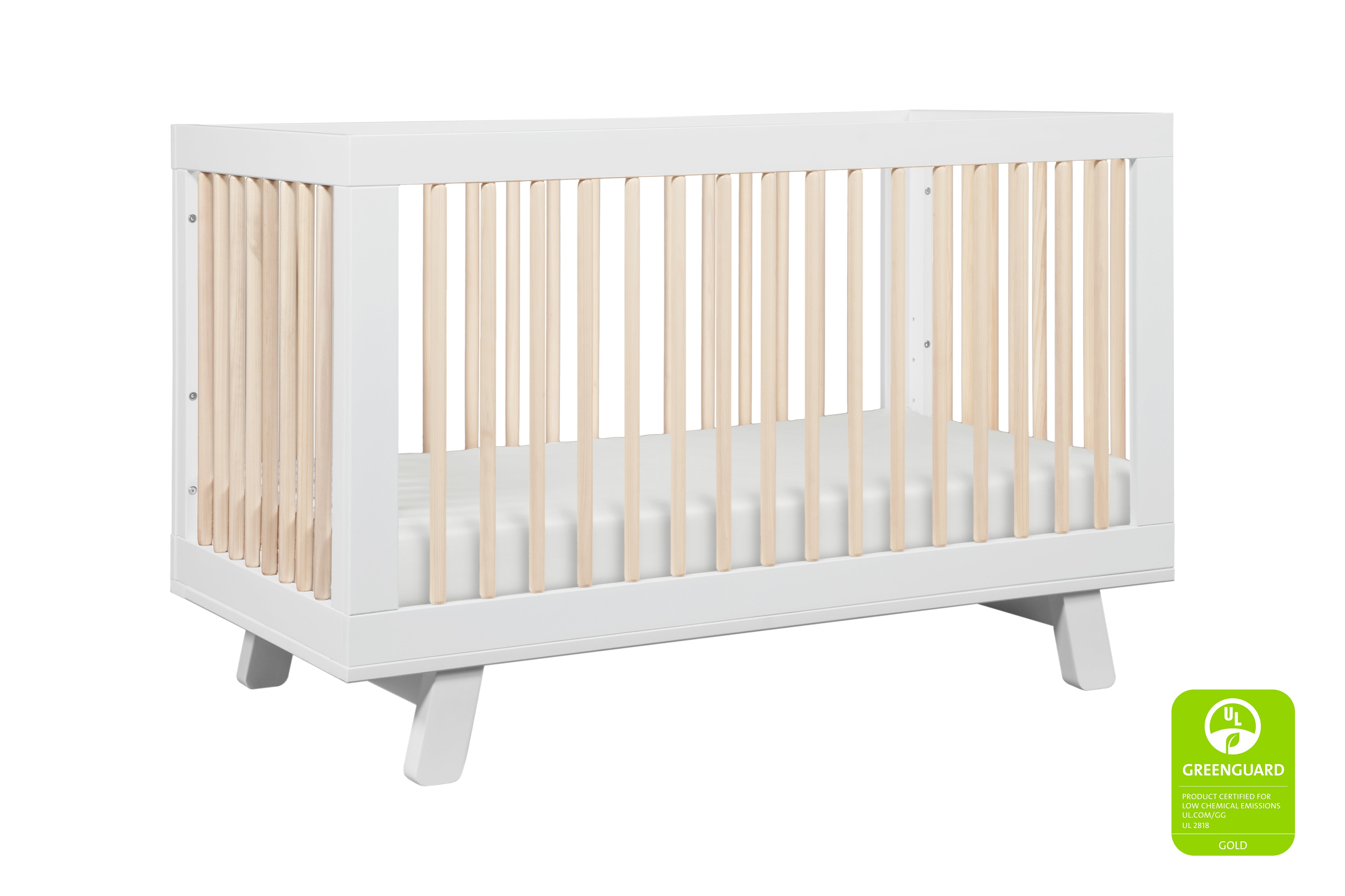 babyletto hudson crib white washed#color_white-and-washed