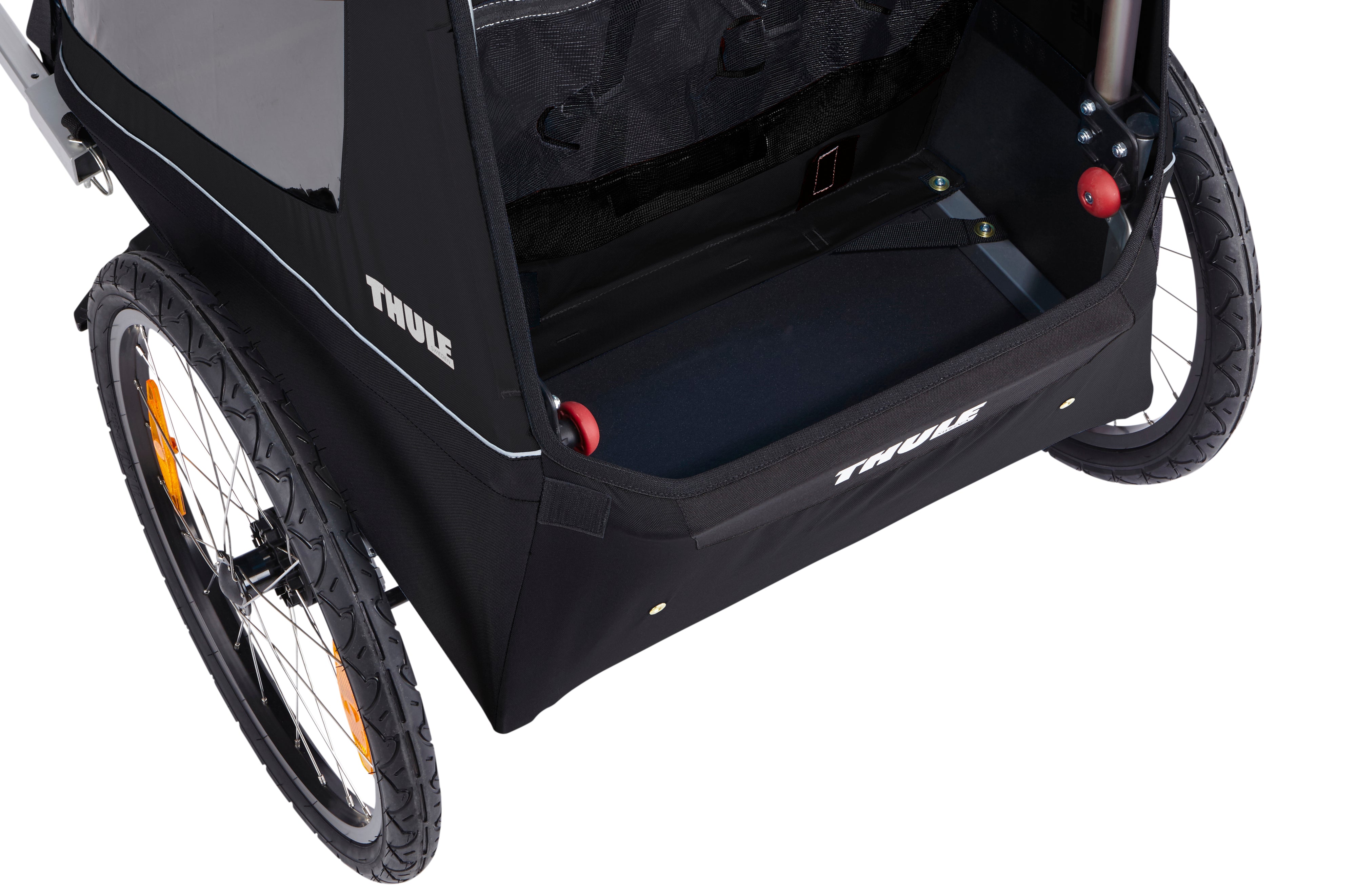 Thule bike trailer coaster XT with extra spacious storage space black