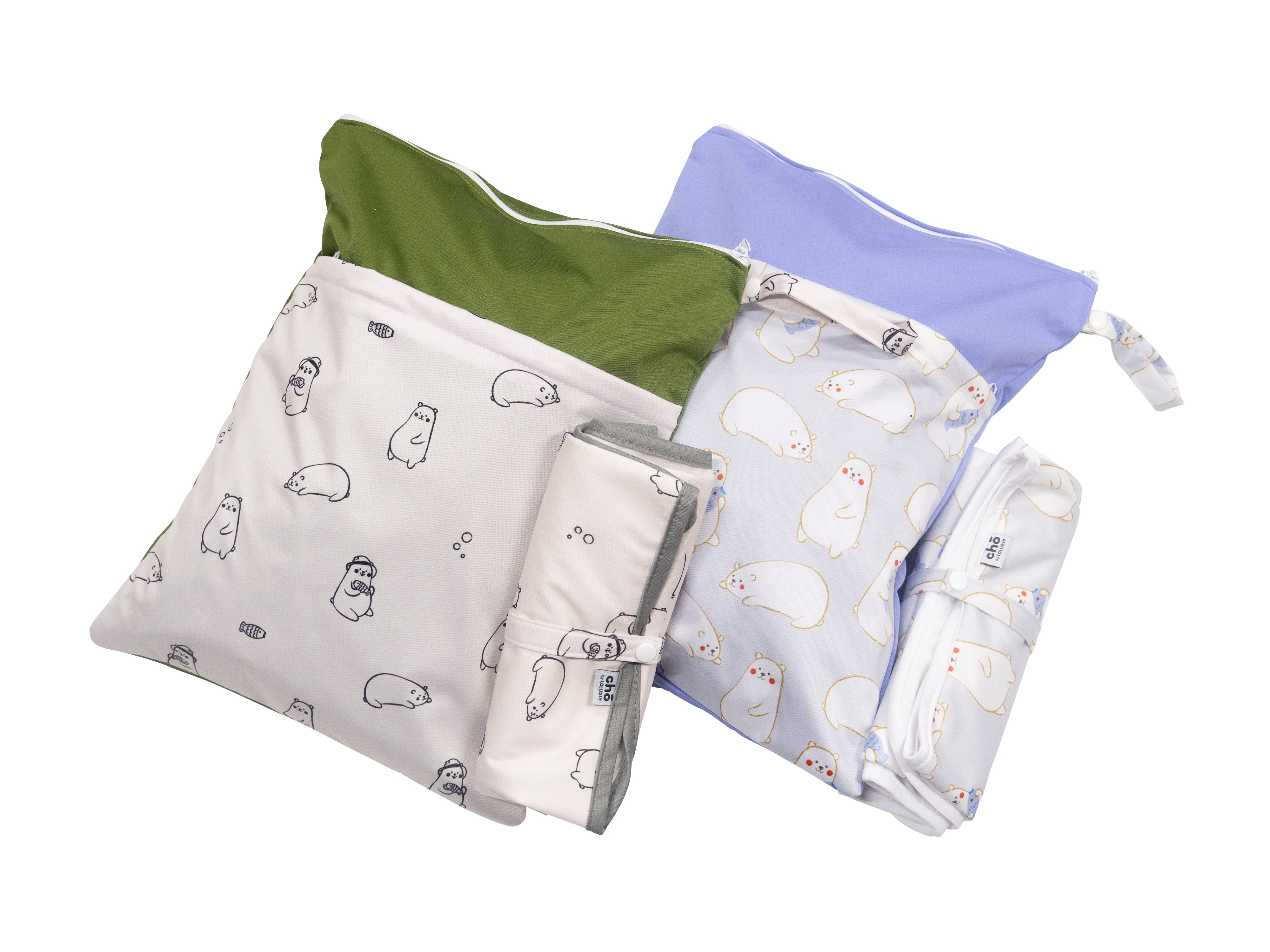 cho baby adventure bundle wet bags and change mats maru bear