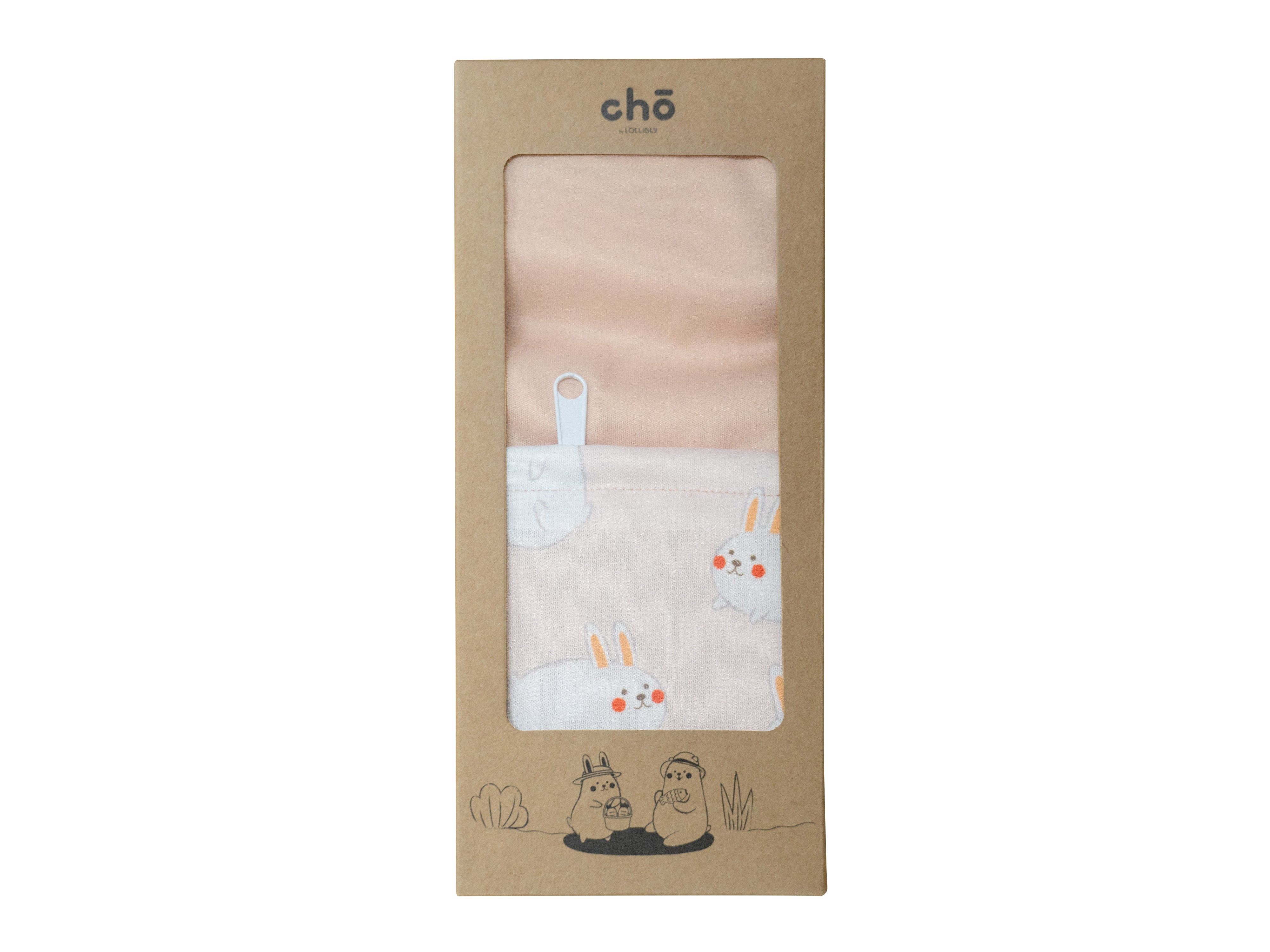 momo peach wet bag with brown packaging