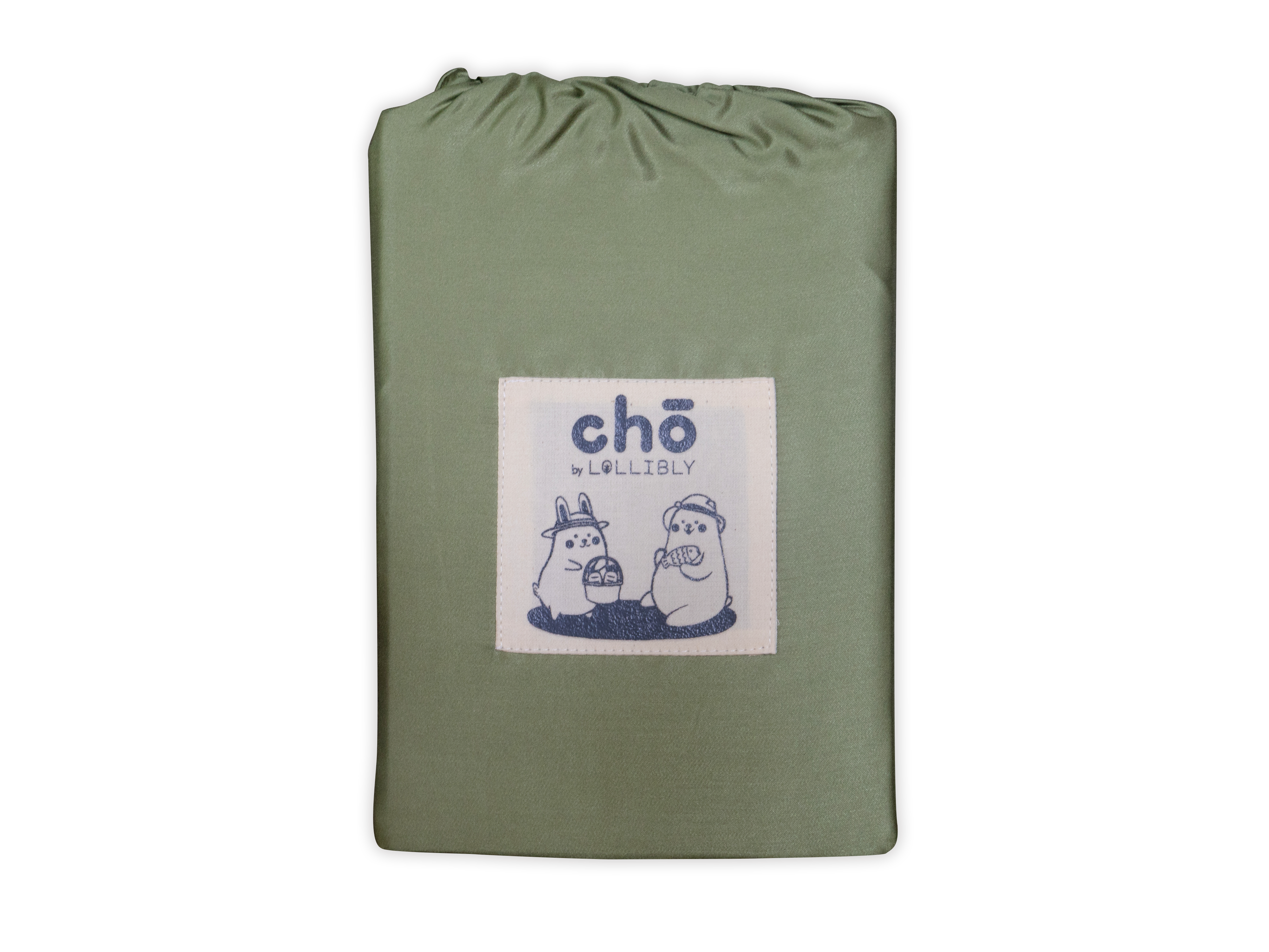 Olive cho crib and cot sheet in packaging