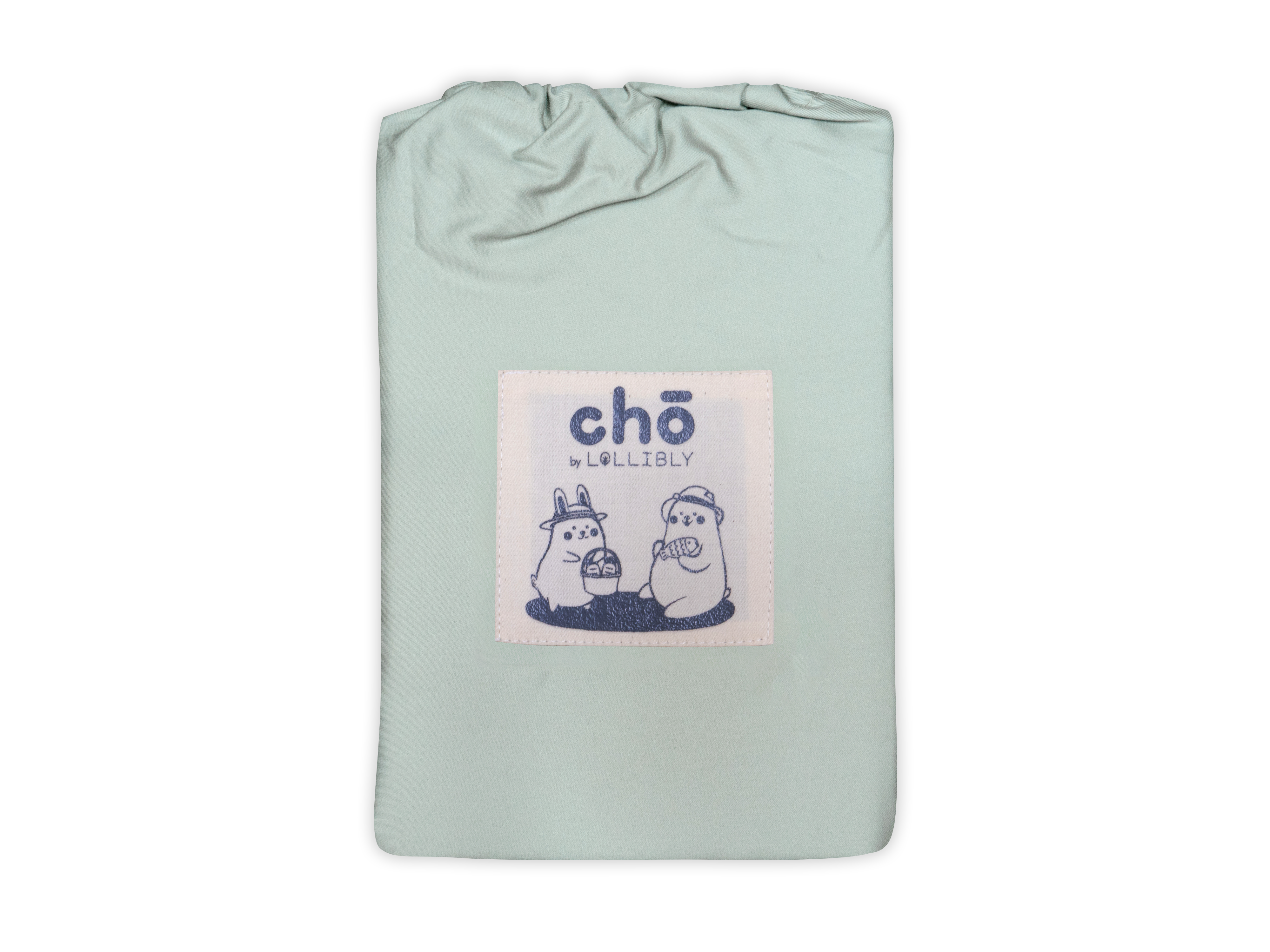 Sage cho crib and cot sheet in packaging