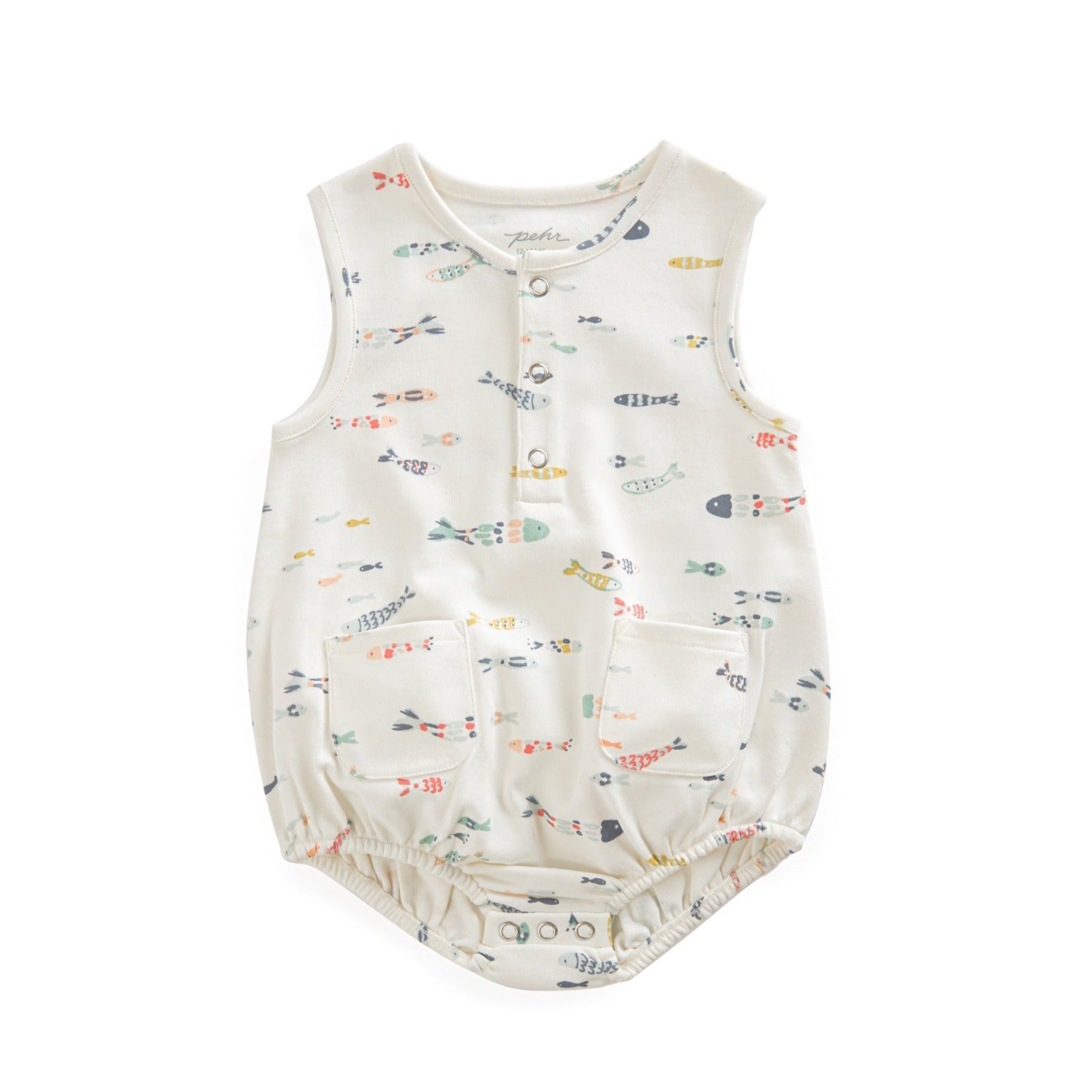 pehr saltwater one piece sleeveless baby clothes