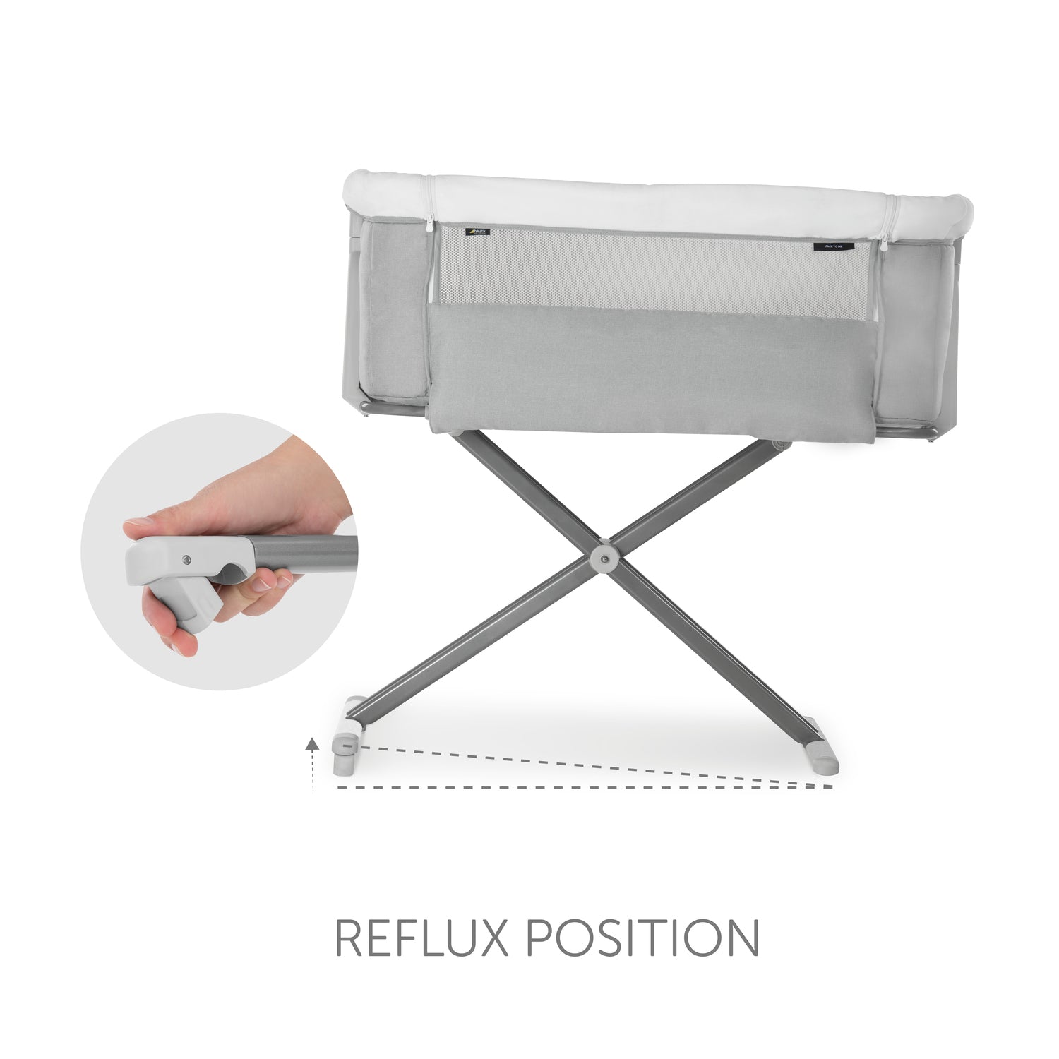 anti reflux position for hauck face to me bedside cot
