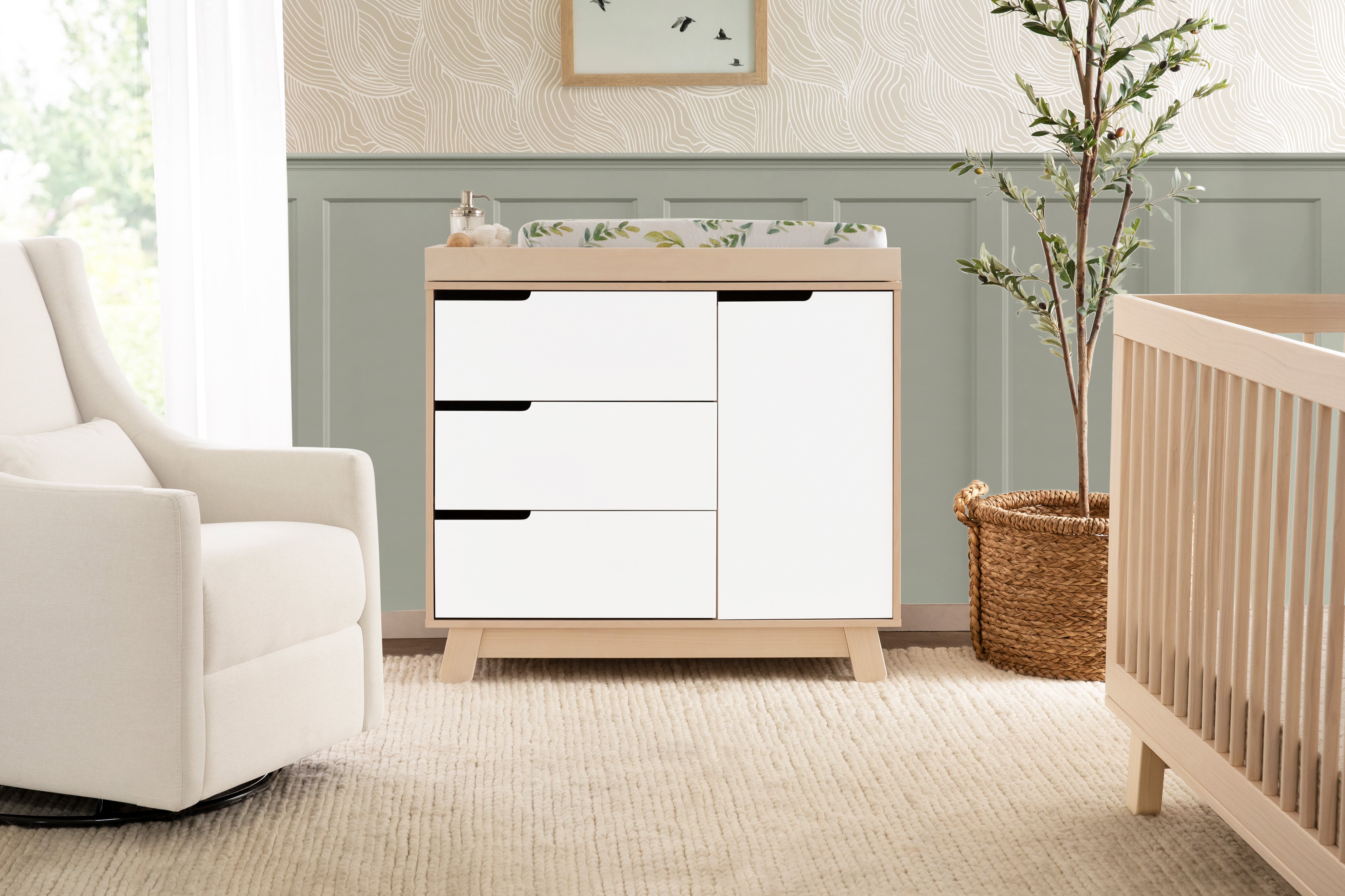 Babyletto Hudson 3 Drawer Dresser Washed#color_washed