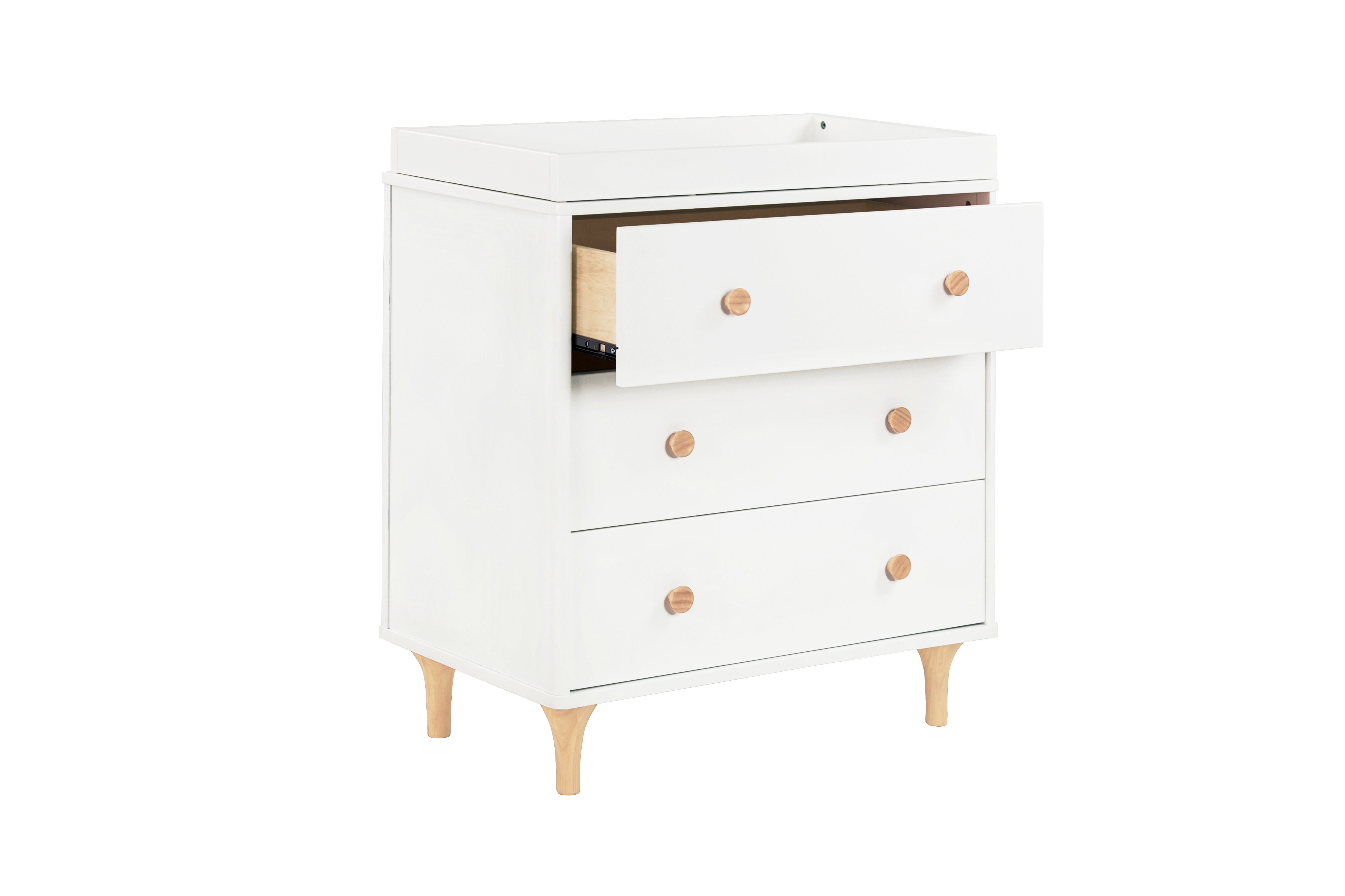 Babyletto Lolly 3-Drawer Dresser White and Natural#color_white-and-natural