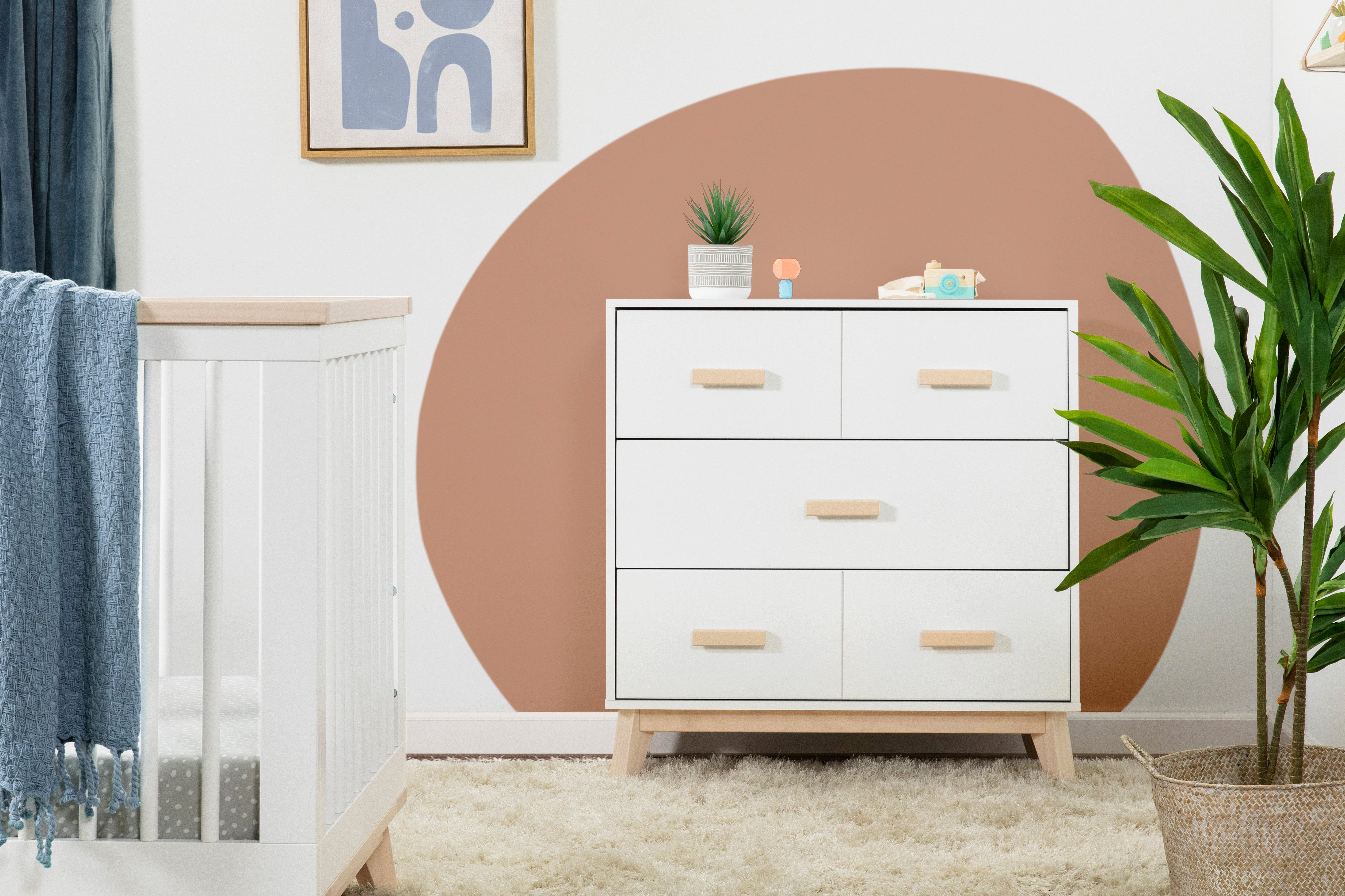 Babyletto Scoot 3-Drawer Dresser White & Washed#color_white-and-washed