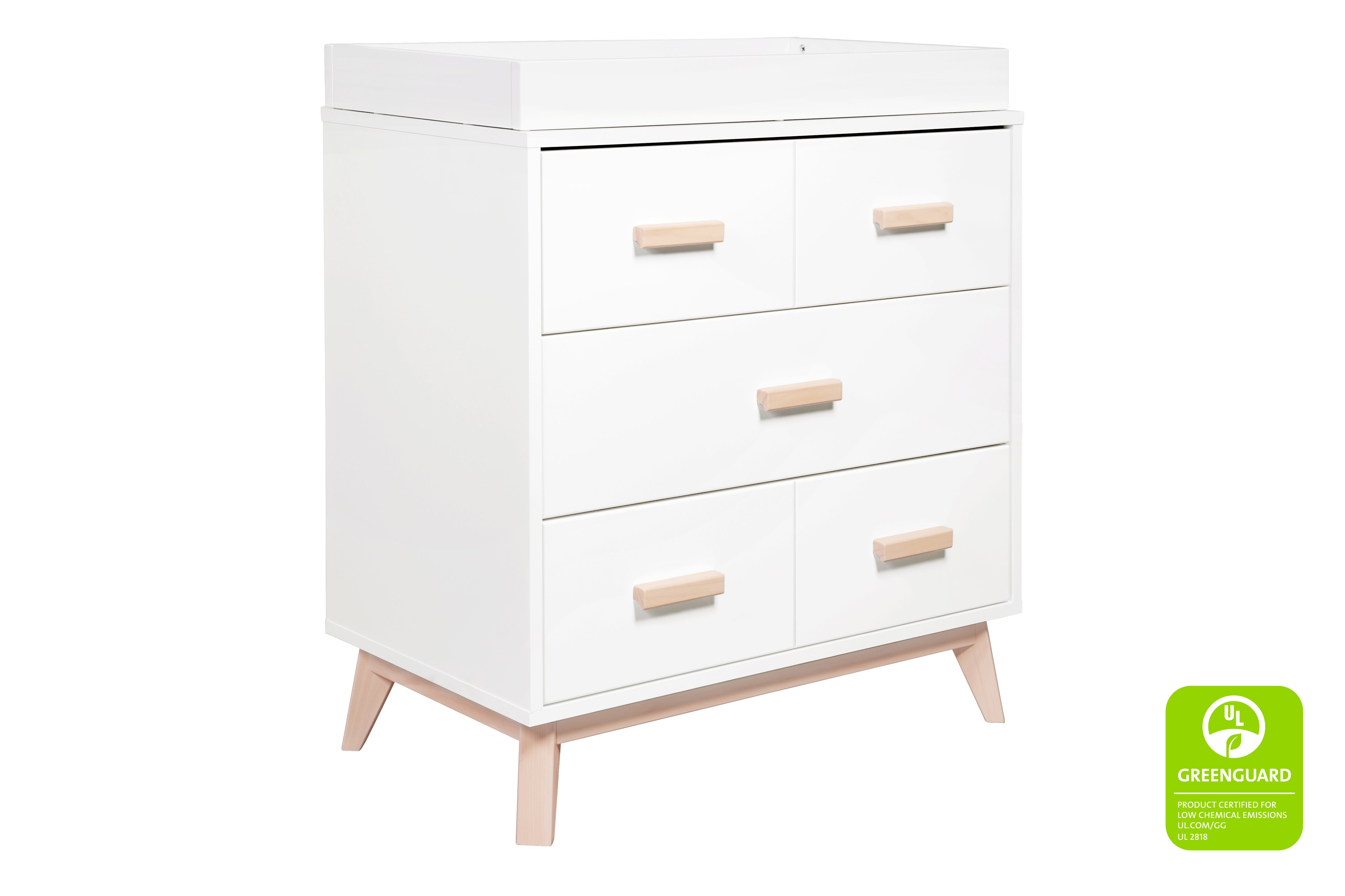 Babyletto Scoot 3-Drawer Dresser White & Washed