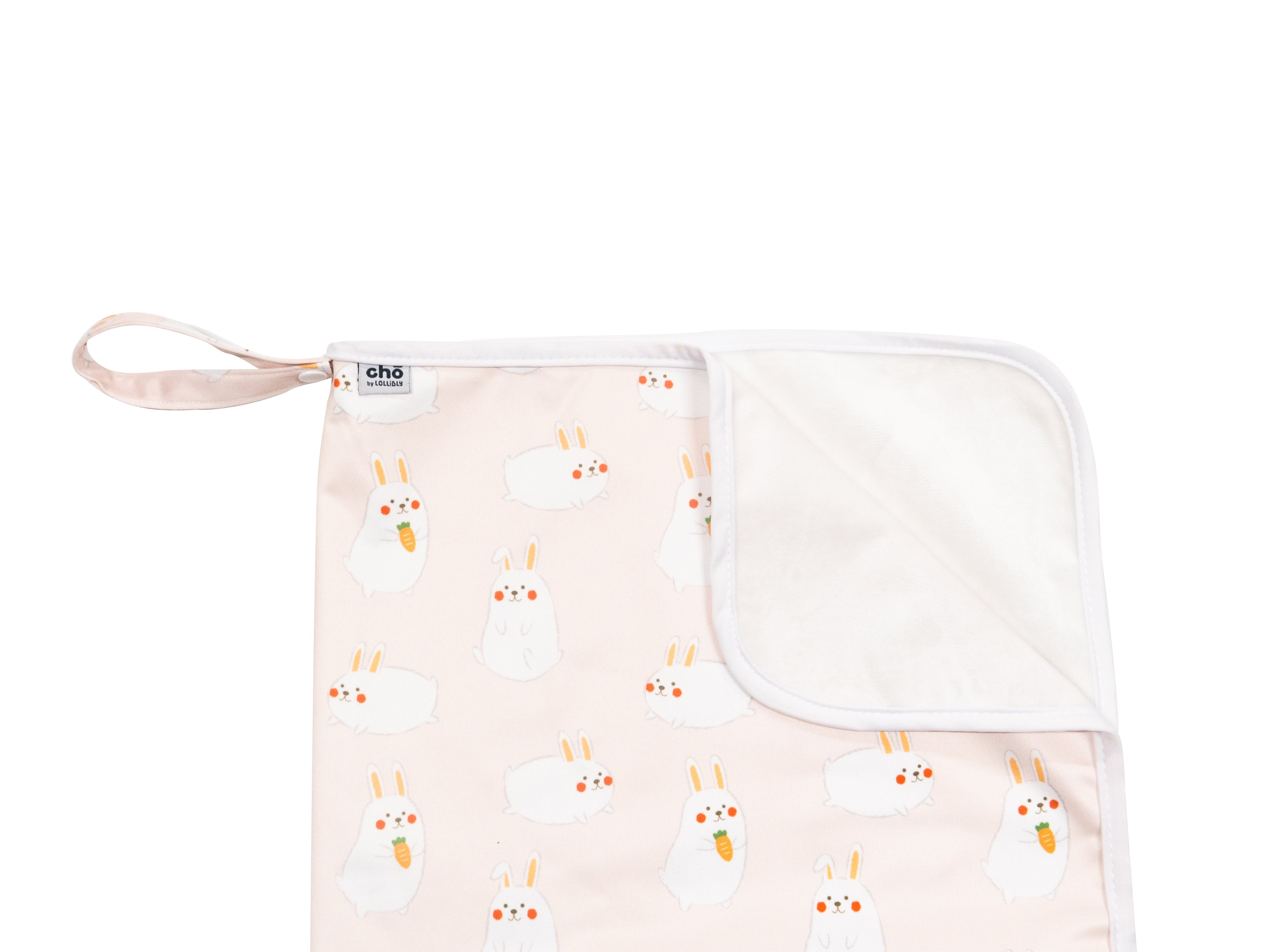 cho changing pad momo peach top folded