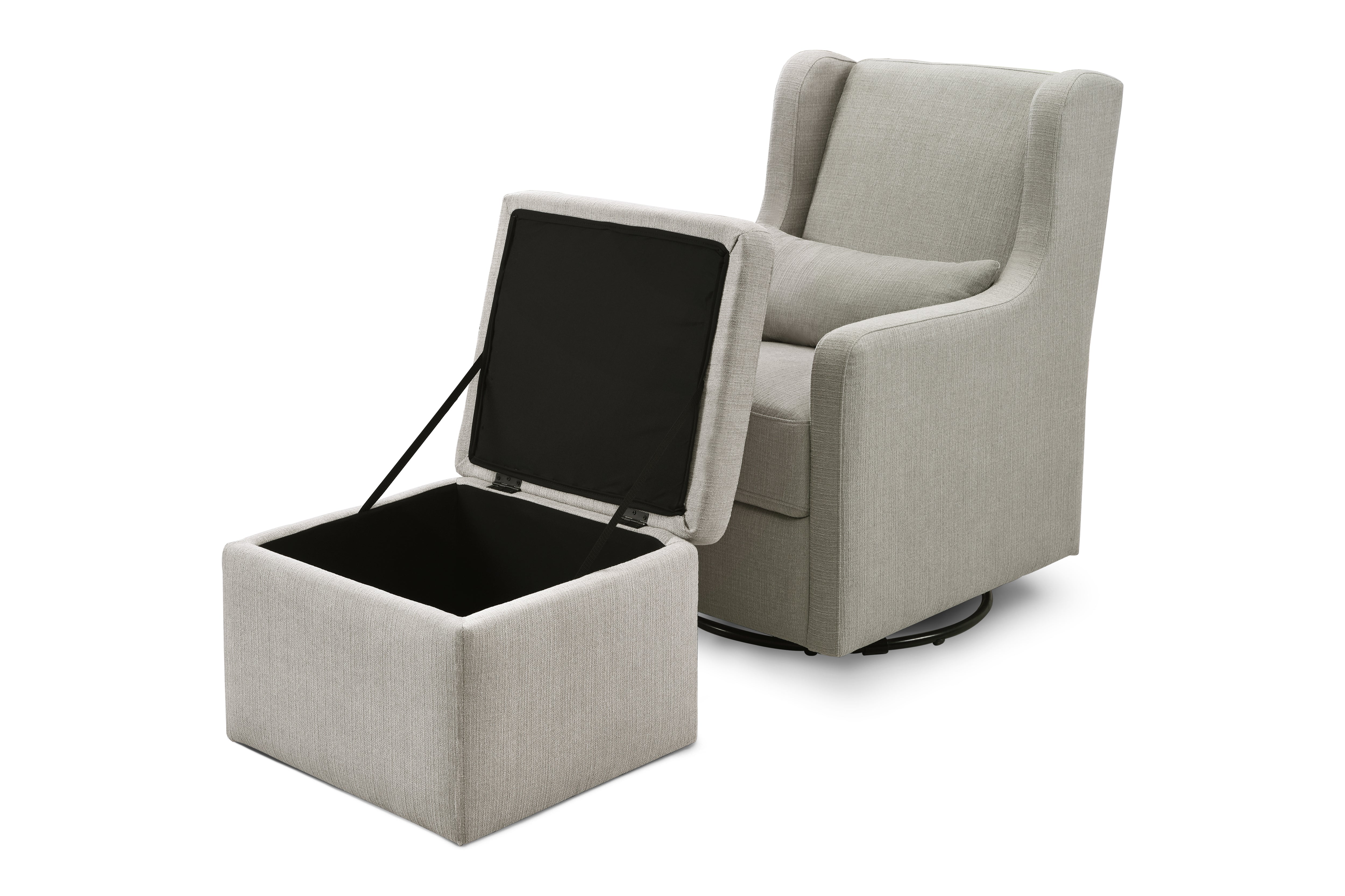 davinci baby adrian glider eco performance nursing chair#color_performance-grey-linen