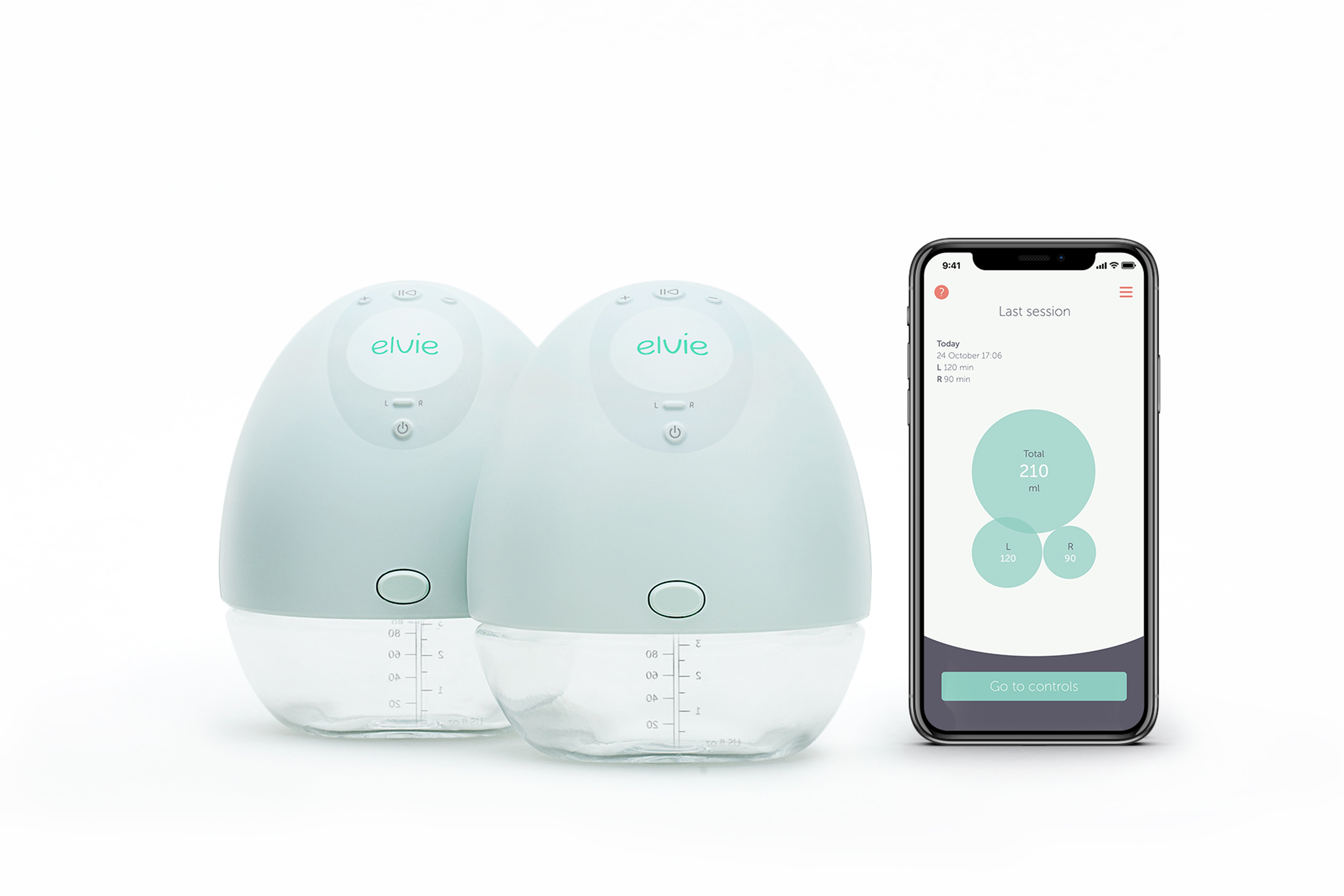 elvie breast pump double with smartphone app