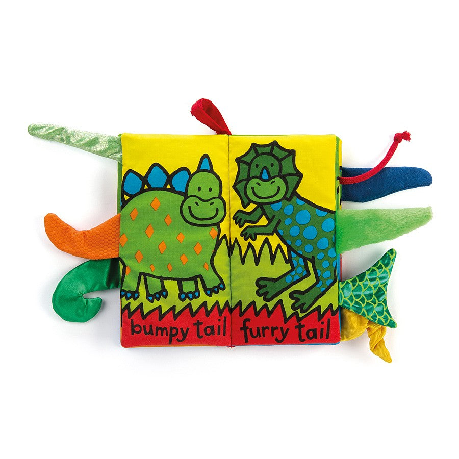 jellycat dino tails book open