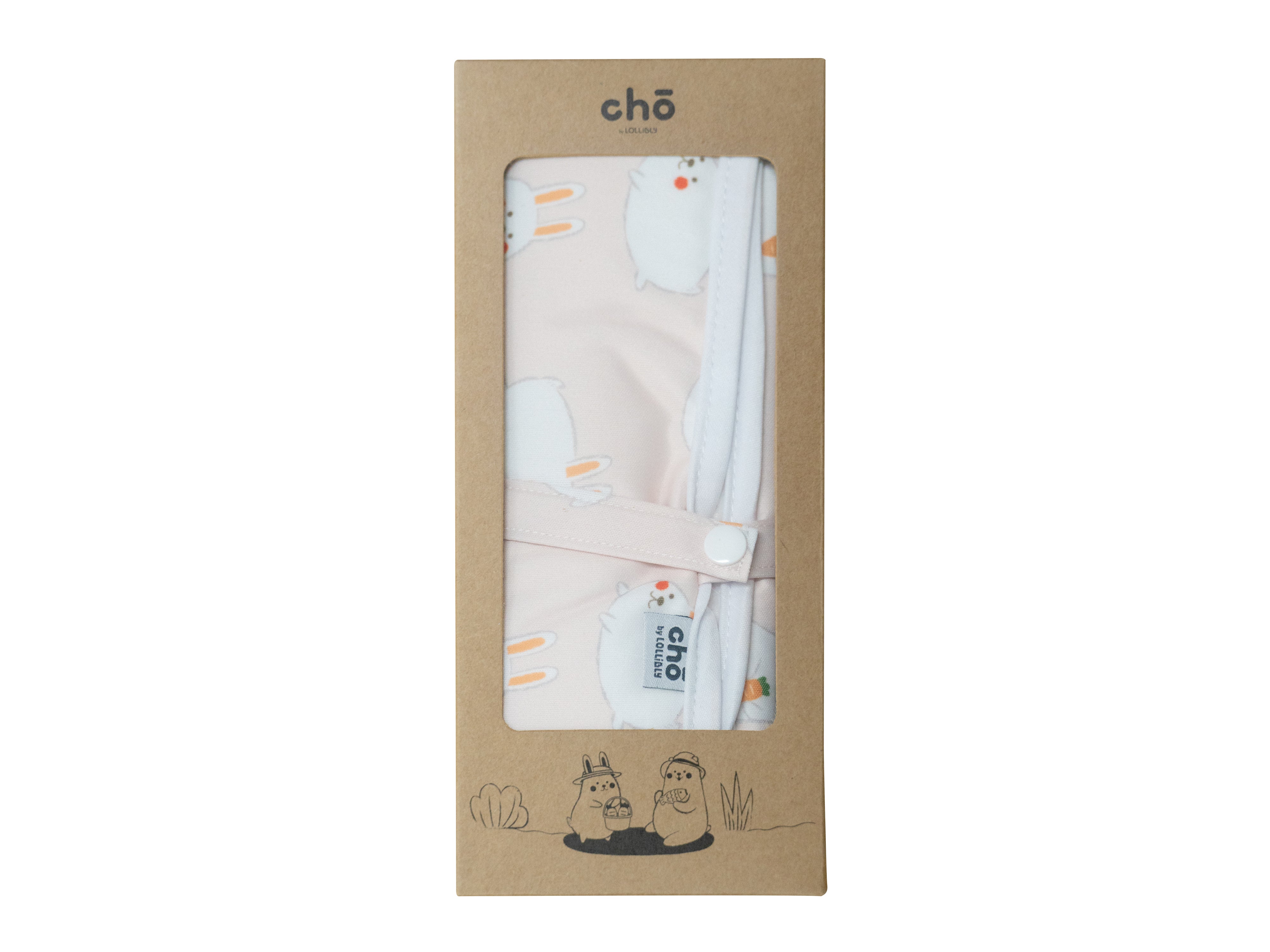momo peach changing pad in brown packaging