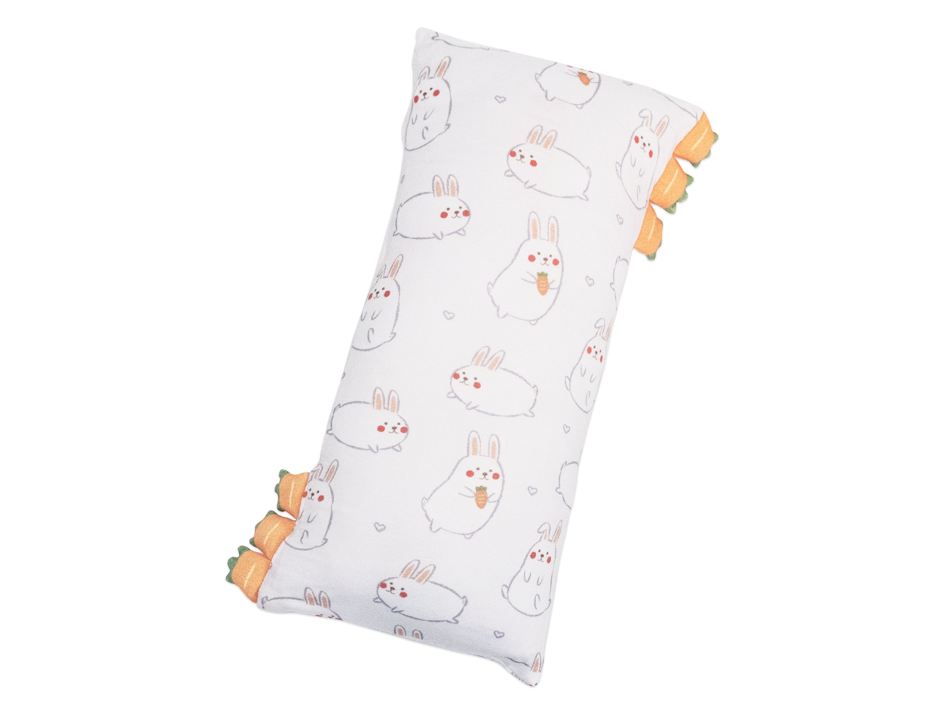 cho momo bunny medium sized cushion with carrot buntings