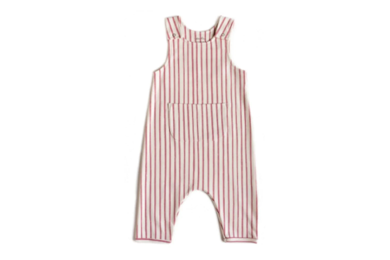 pehr stripes away dark pink organic cotton overall