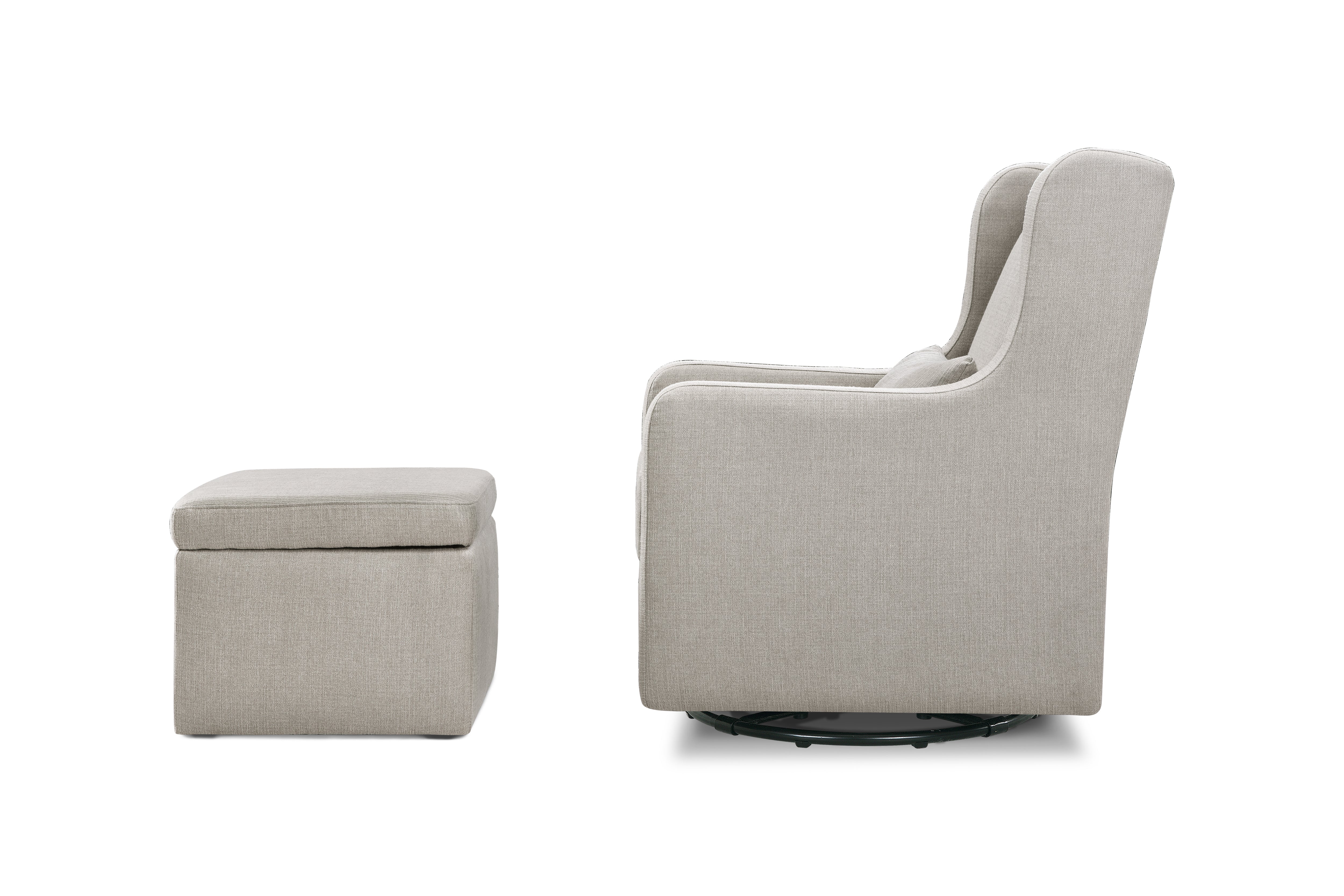 davinci baby adrian glider eco performance nursing chair#color_performance-grey-linen
