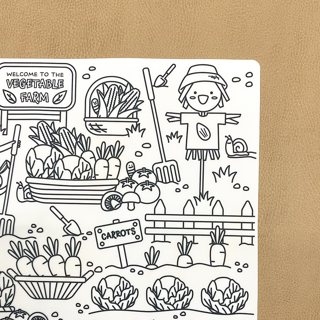 close up of top corner of vegetable farm colouroo mat